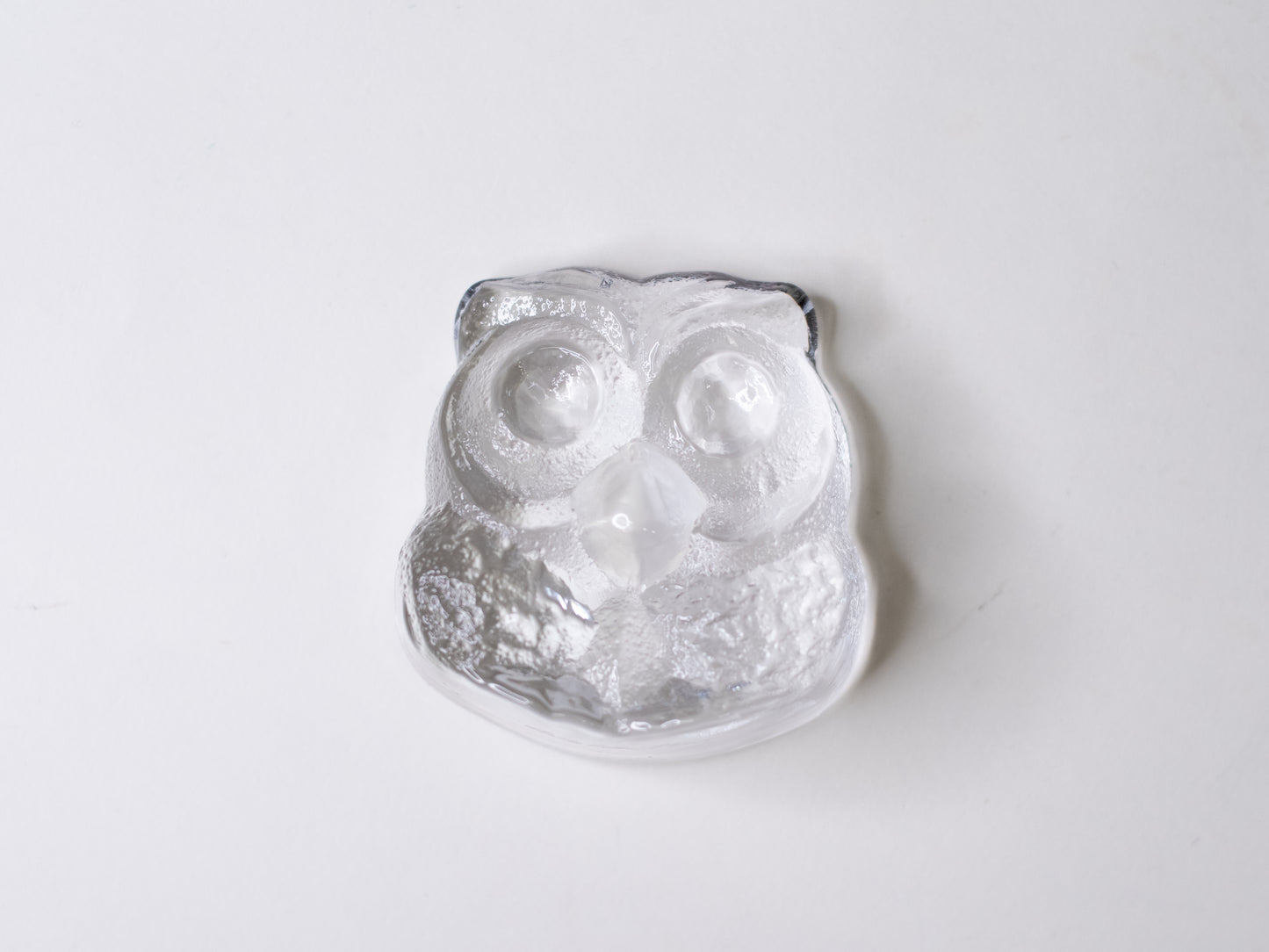 Vintage Glass Owl by Lars Hellsten for Skruf Glasbruk - Sweden, 1960s