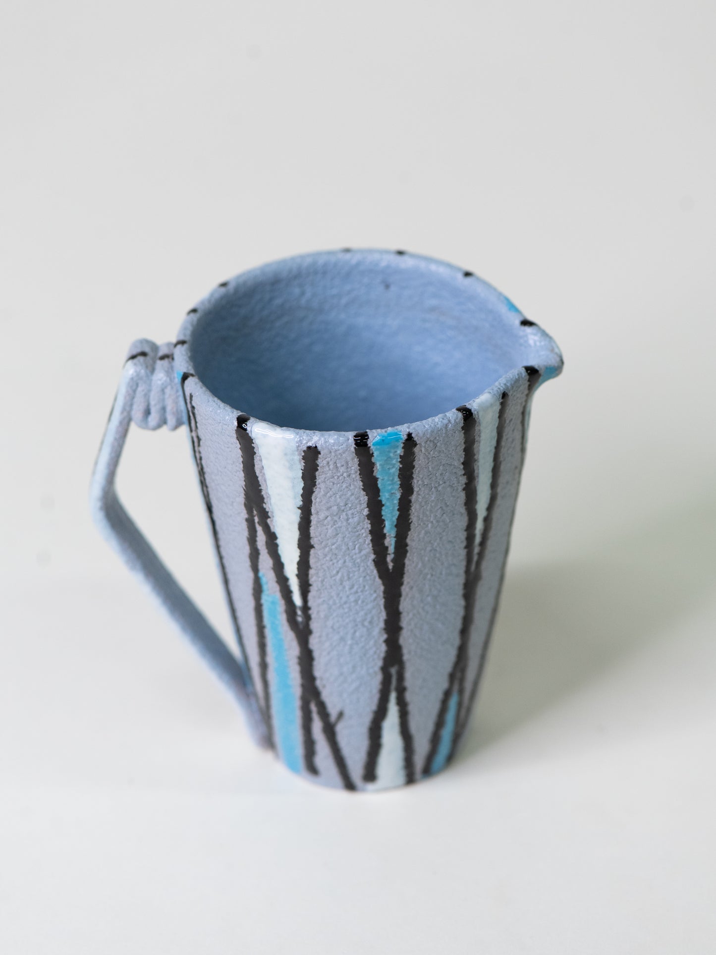 Fratelli Fanciullacci Hand-Decorated Ceramic Jug - Italy, 1950s