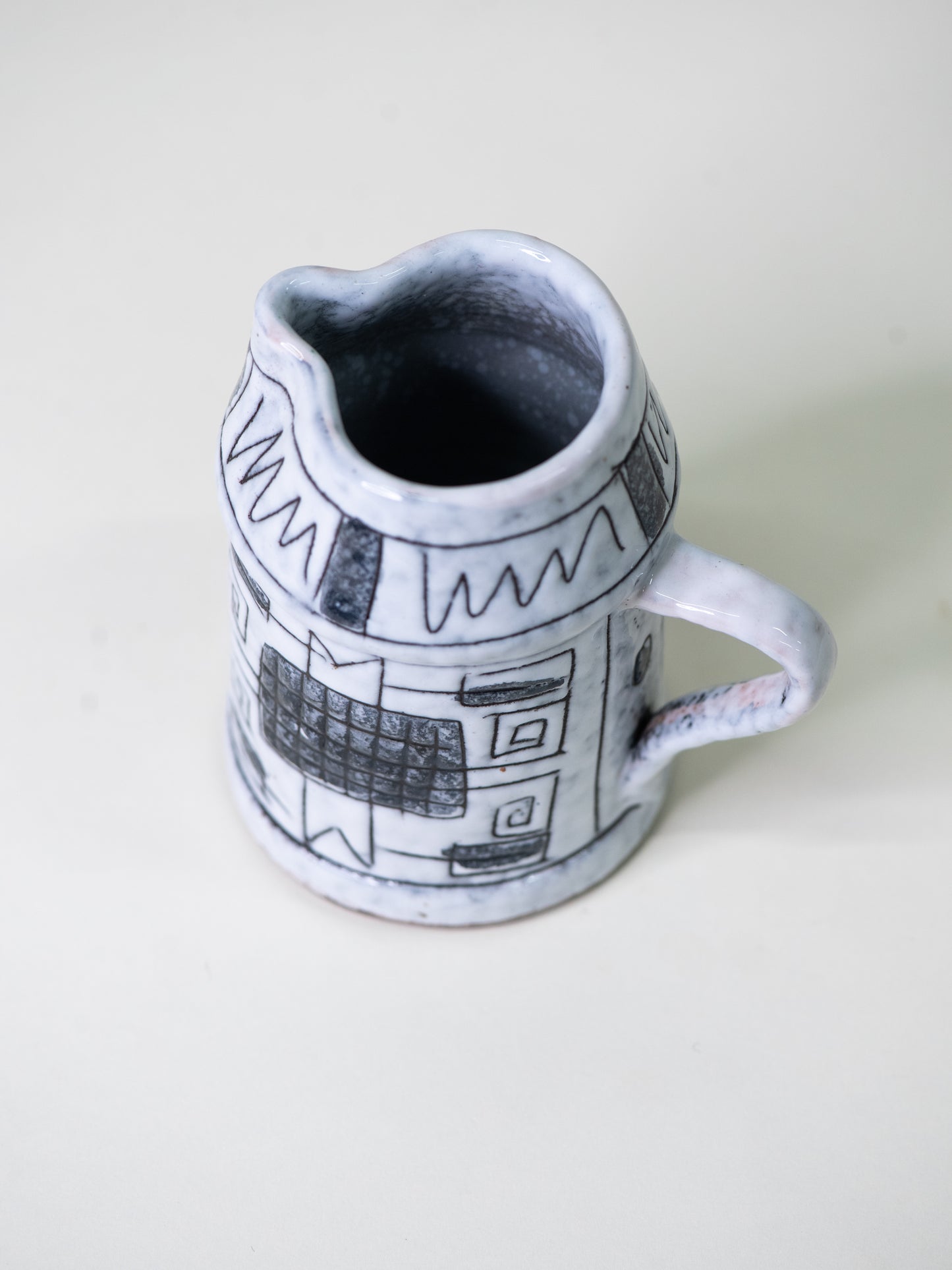 Fratelli Fanciullacci Hand-Decorated Ceramic Jug - Italy, 1960s