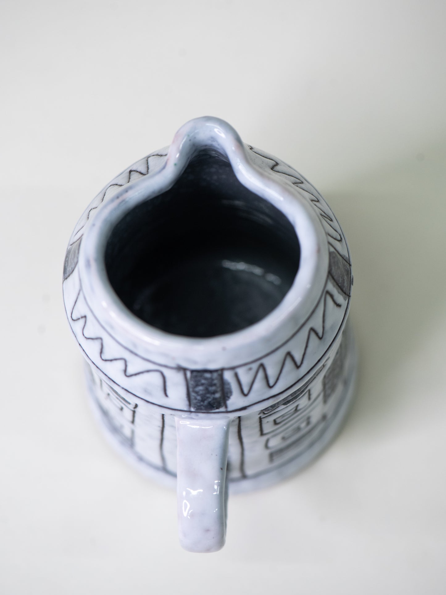 Fratelli Fanciullacci Hand-Decorated Ceramic Jug - Italy, 1960s