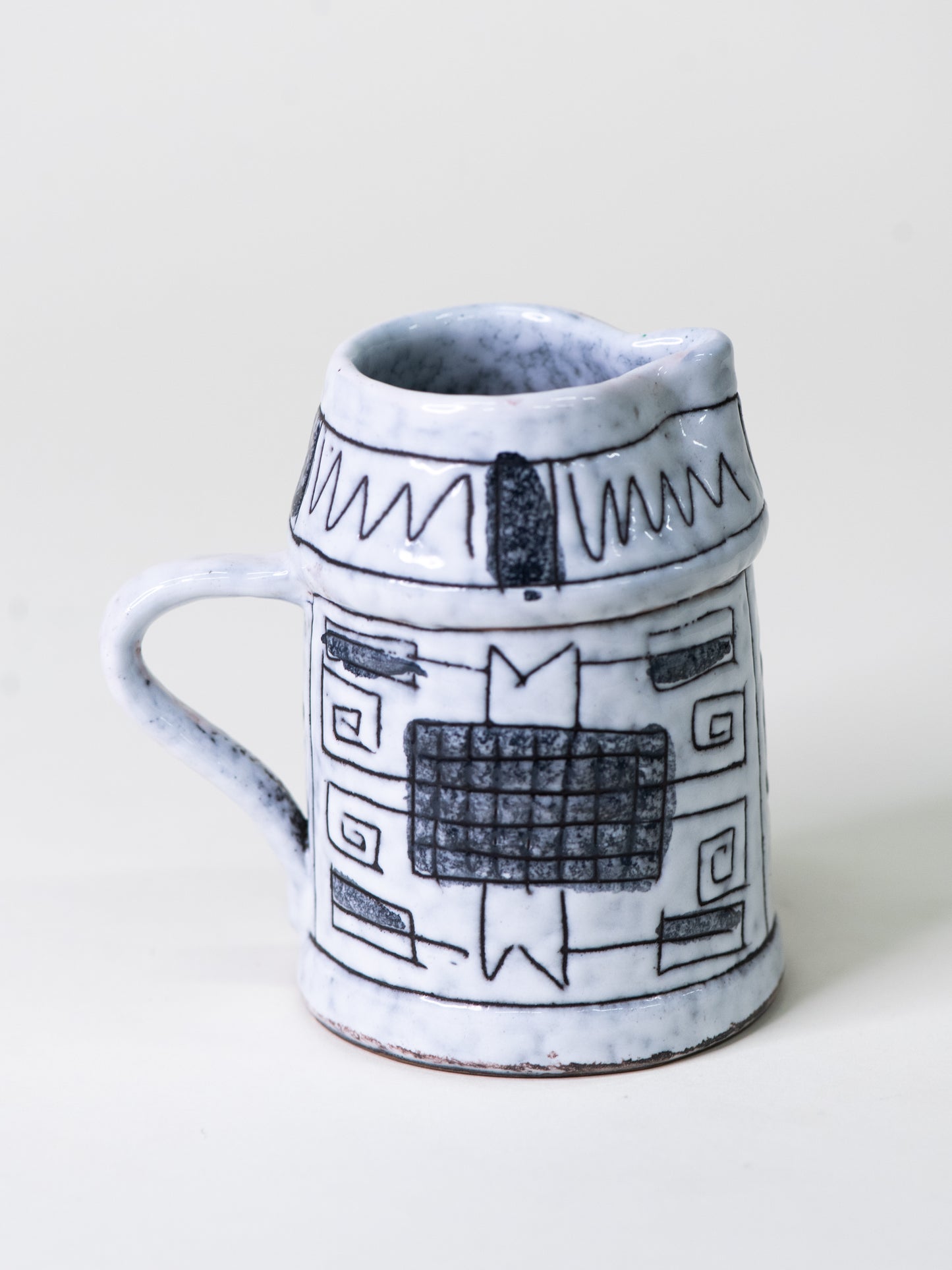 Fratelli Fanciullacci Hand-Decorated Ceramic Jug - Italy, 1960s