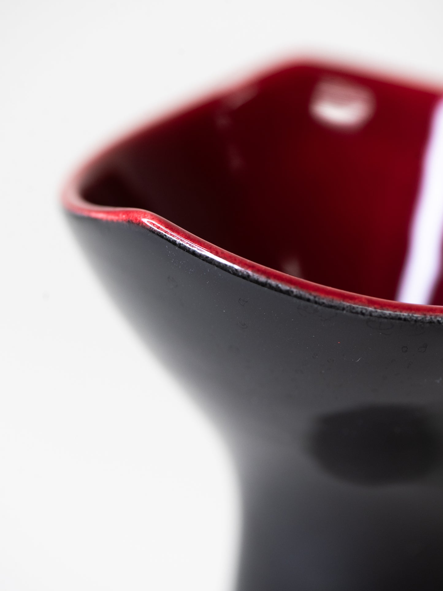 Annikki Hovisaari for Arabia – Black & Red Ceramic Vase - Finland 1960s