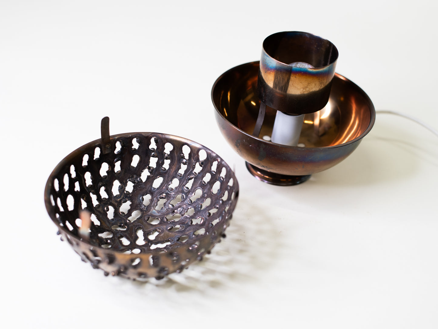 Unique Brutalist Copper Lamp by Aimo Tukiainen - Finland, 1960s