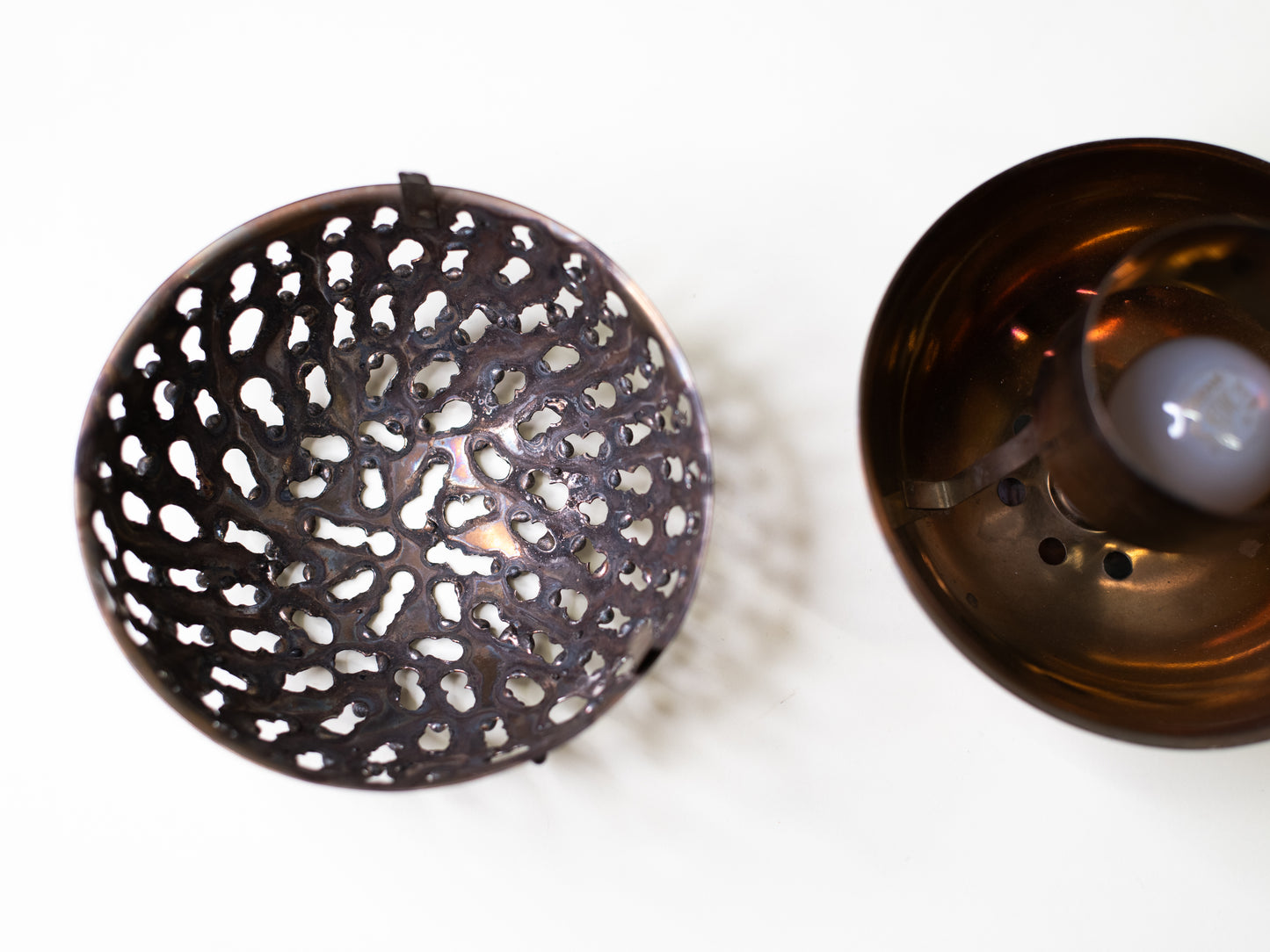 Unique Brutalist Copper Lamp by Aimo Tukiainen - Finland, 1960s
