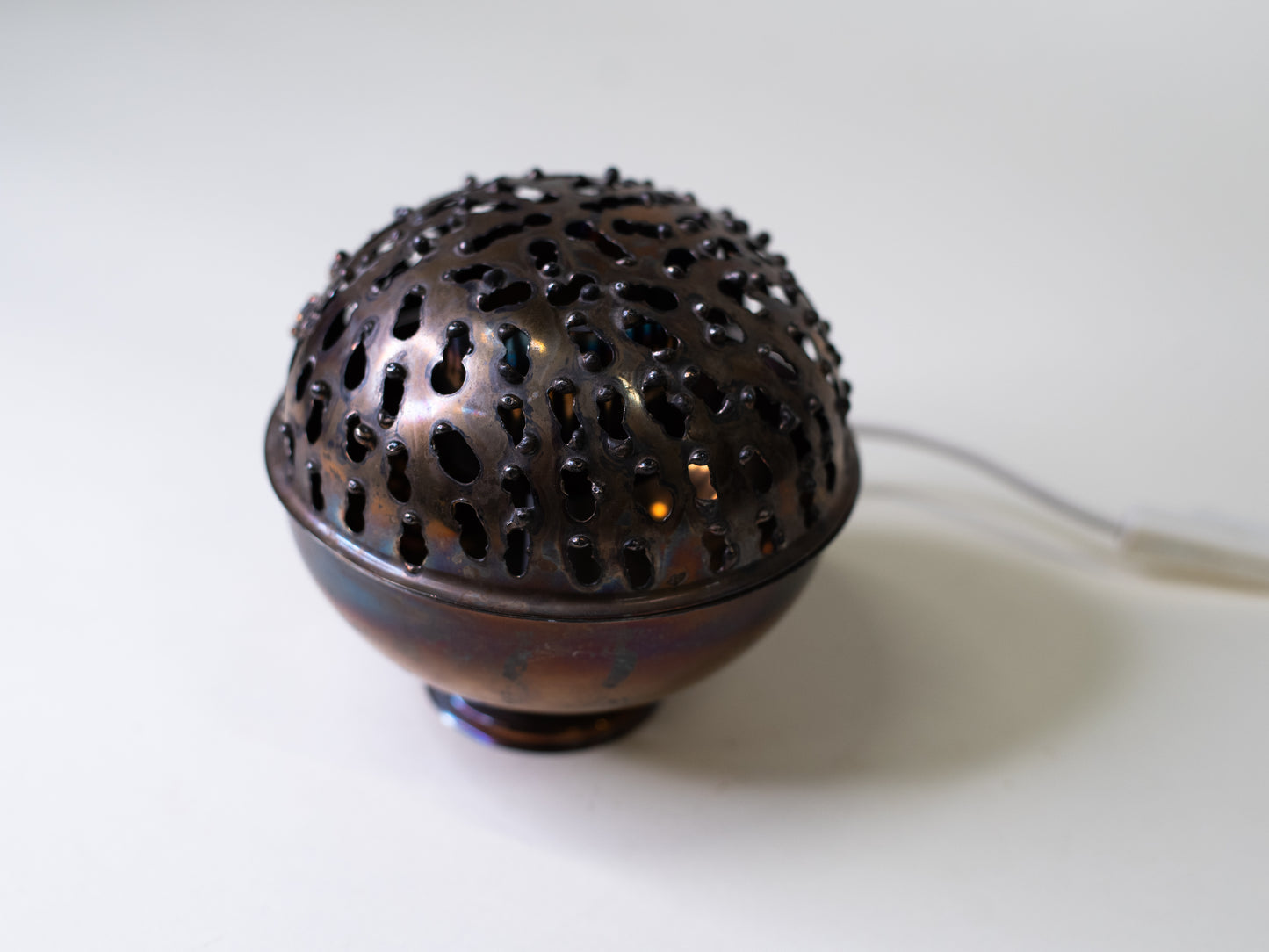 Unique Brutalist Copper Lamp by Aimo Tukiainen - Finland, 1960s
