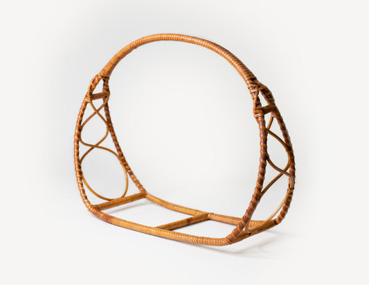 Vintage Finnish Rattan Magazine Rack, 1950s