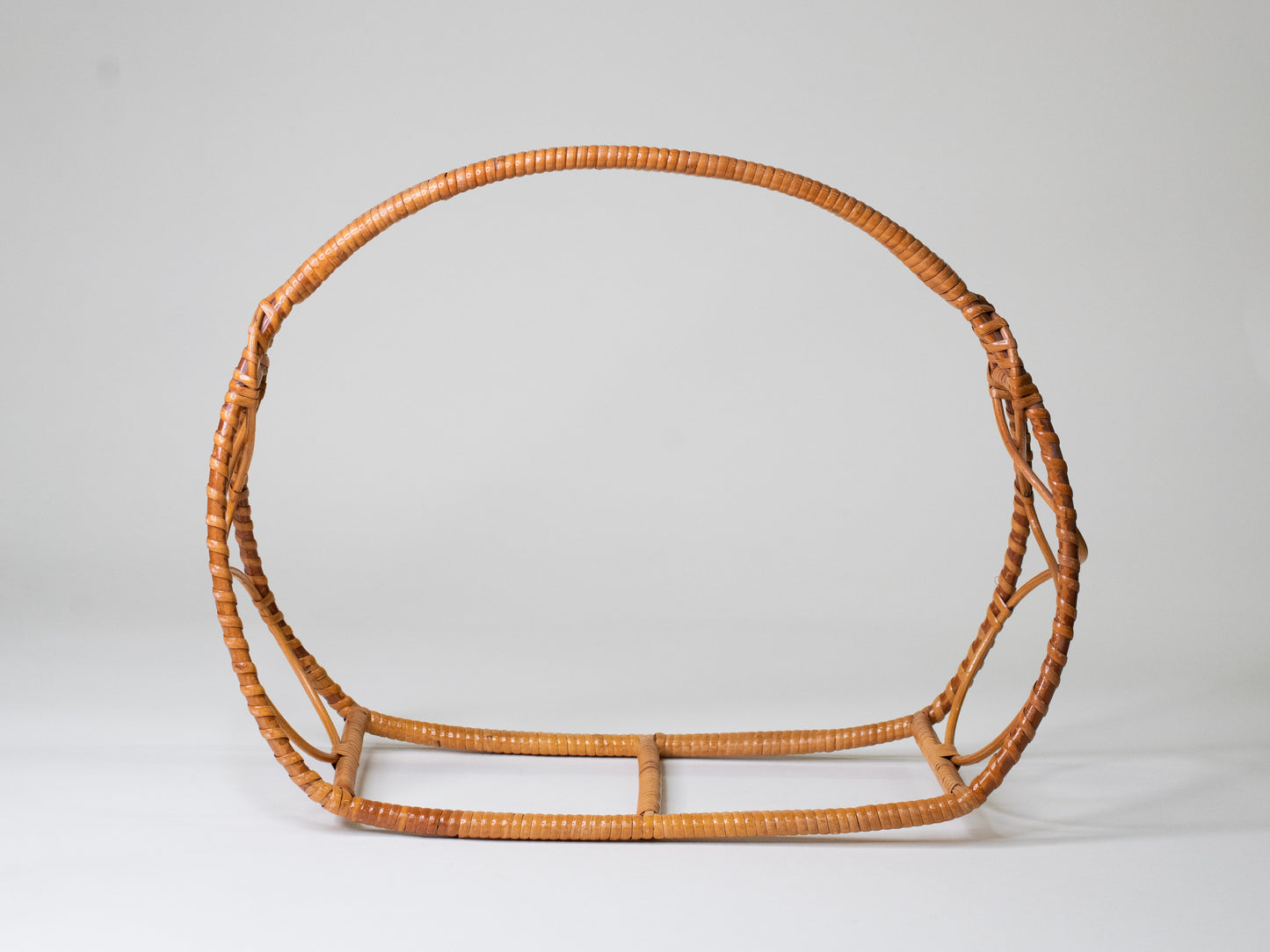 Vintage Finnish Rattan Magazine Rack, 1950s