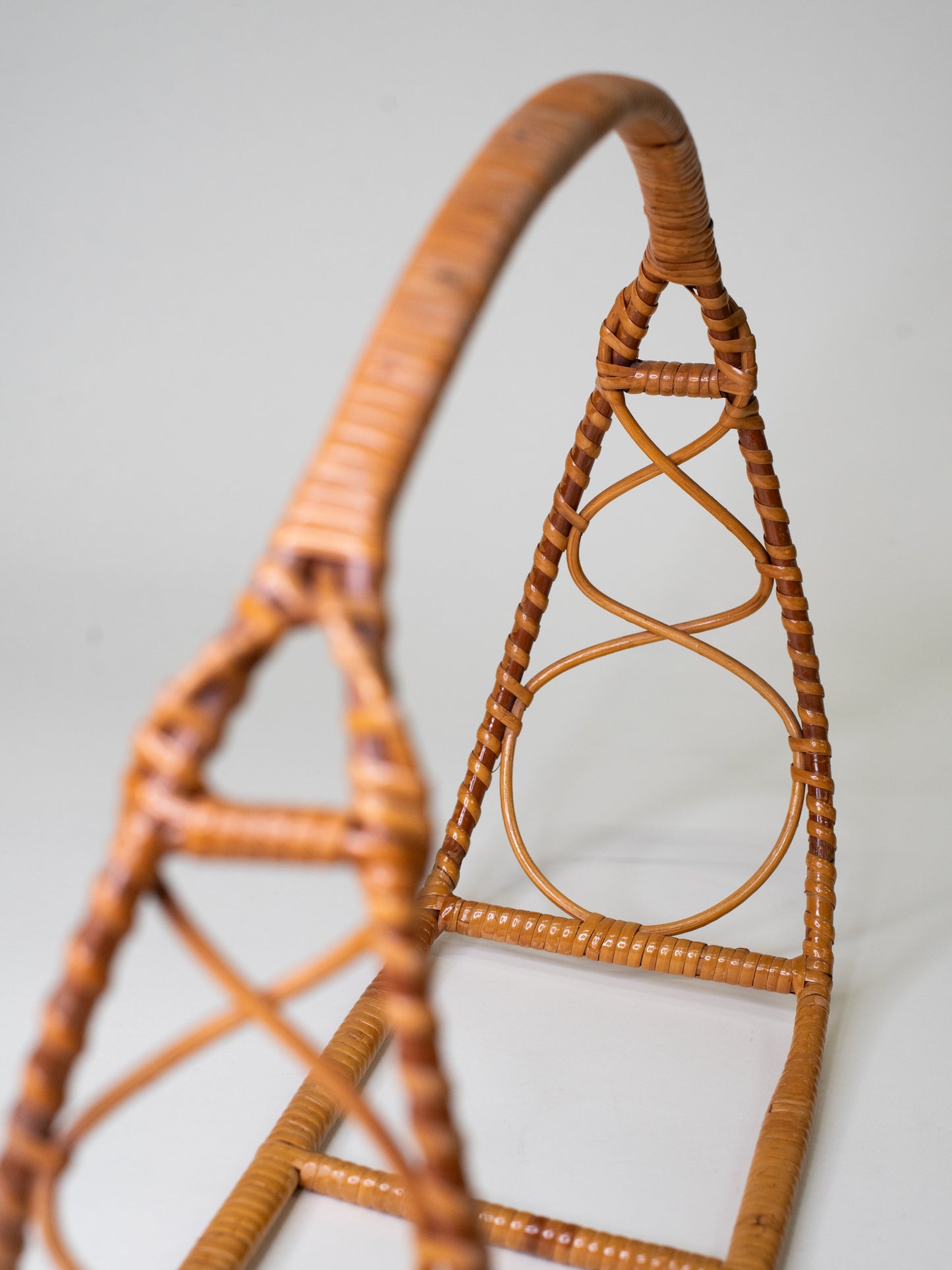 Vintage Finnish Rattan Magazine Rack, 1950s