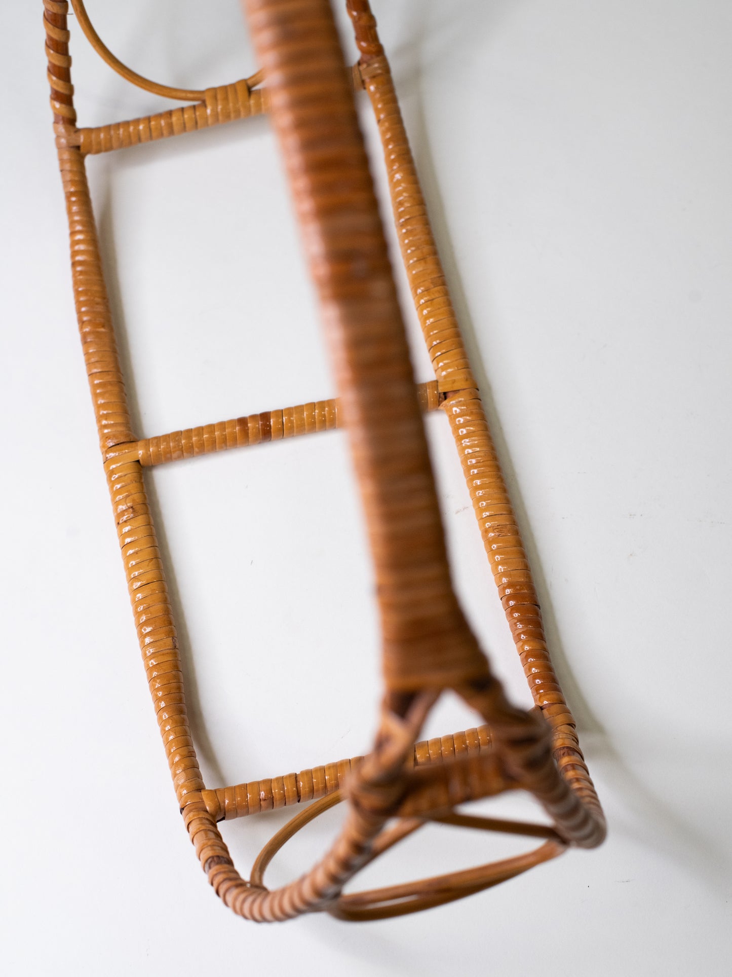 Vintage Finnish Rattan Magazine Rack, 1950s
