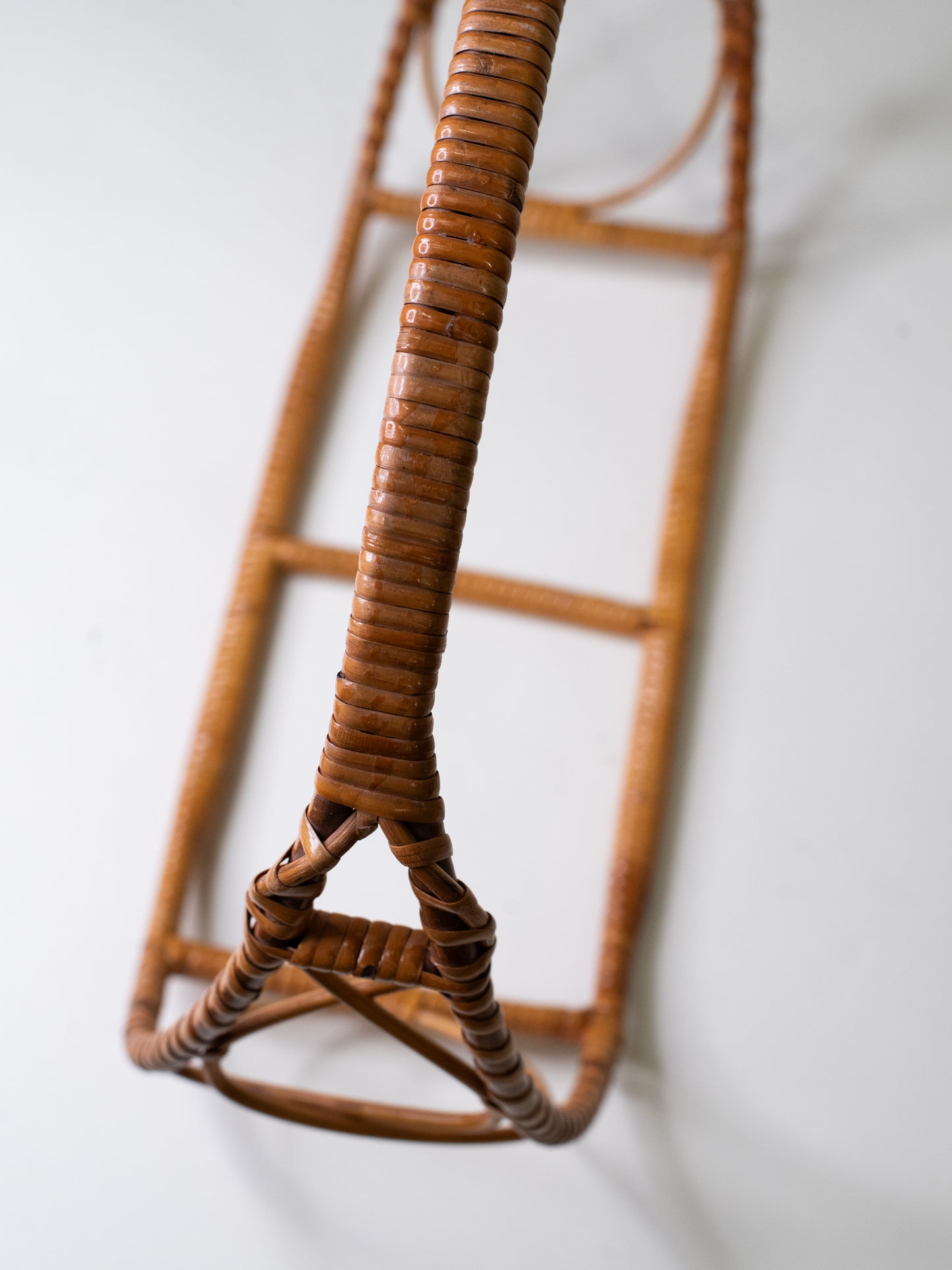 Vintage Finnish Rattan Magazine Rack, 1950s