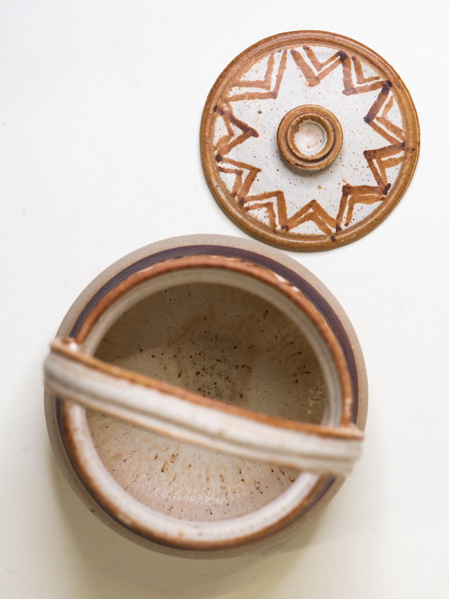 Stoneware Lidded Jar with Handle by Marie Beckman - Sweden, 1970s
