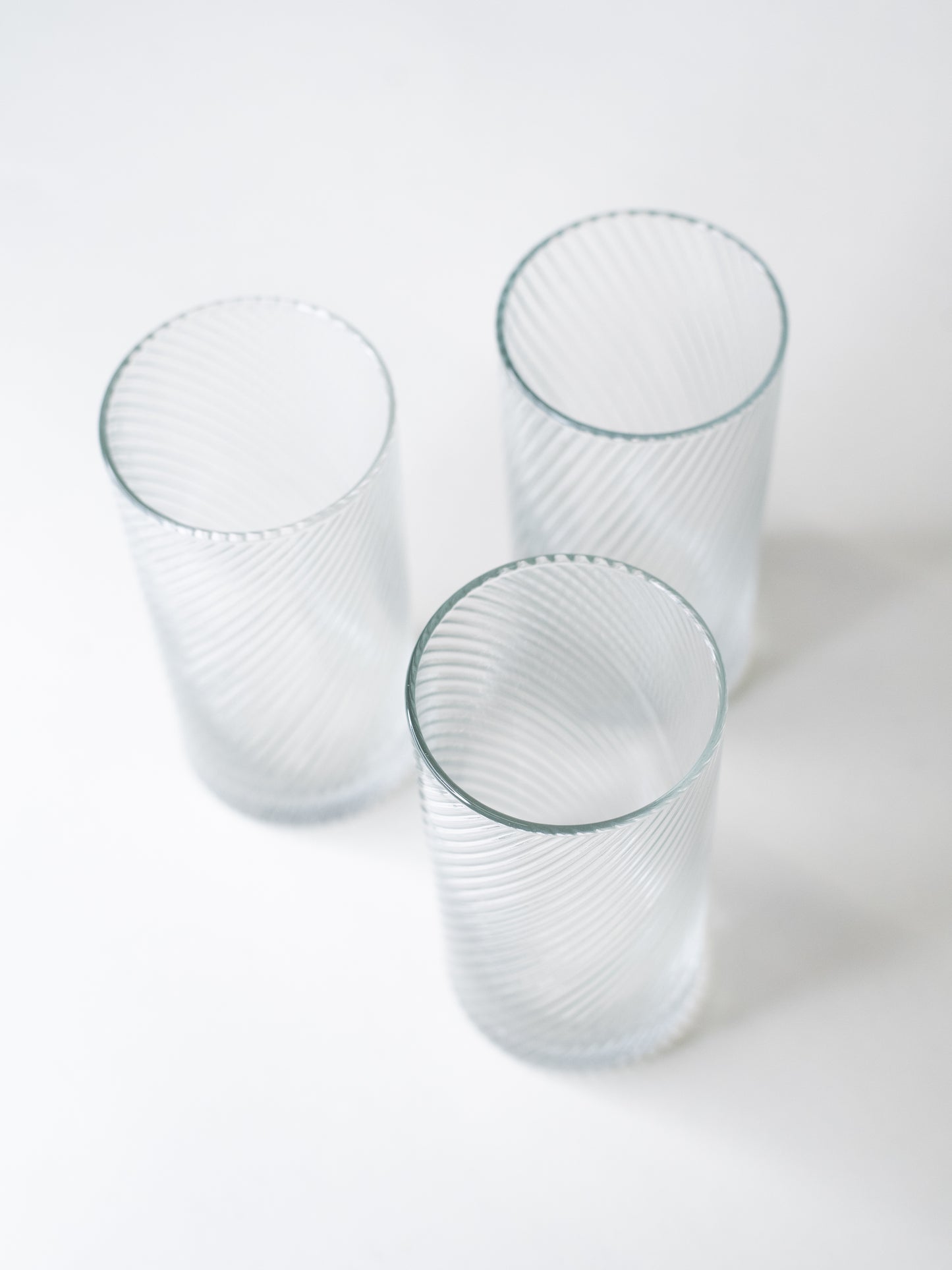 Vintage Swirl Glass Vases - Europe, Mid-Century - Set of 3