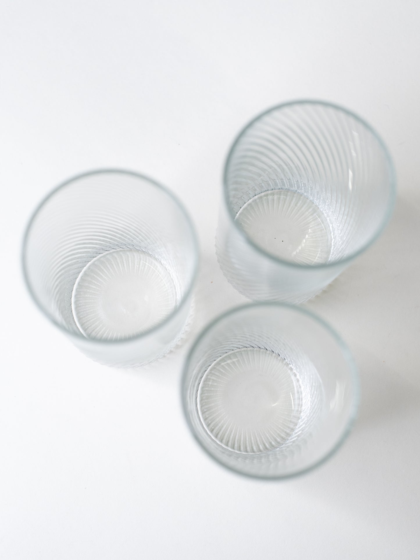 Vintage Swirl Glass Vases - Europe, Mid-Century - Set of 3