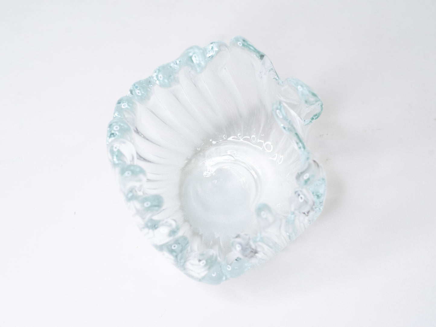 Clear Sculptural Glass Bowl by Eino Piipponen – Finland, 1980s