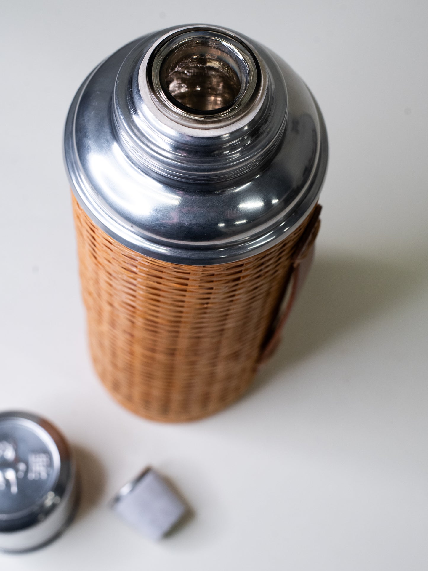 Vintage Wicker-Wrapped Thermos - Deer Brand, 1970s