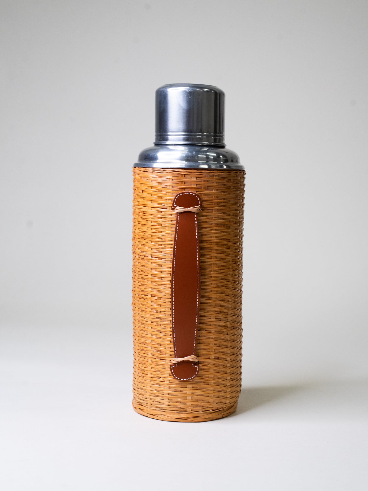 Vintage Wicker-Wrapped Thermos - Deer Brand, 1970s
