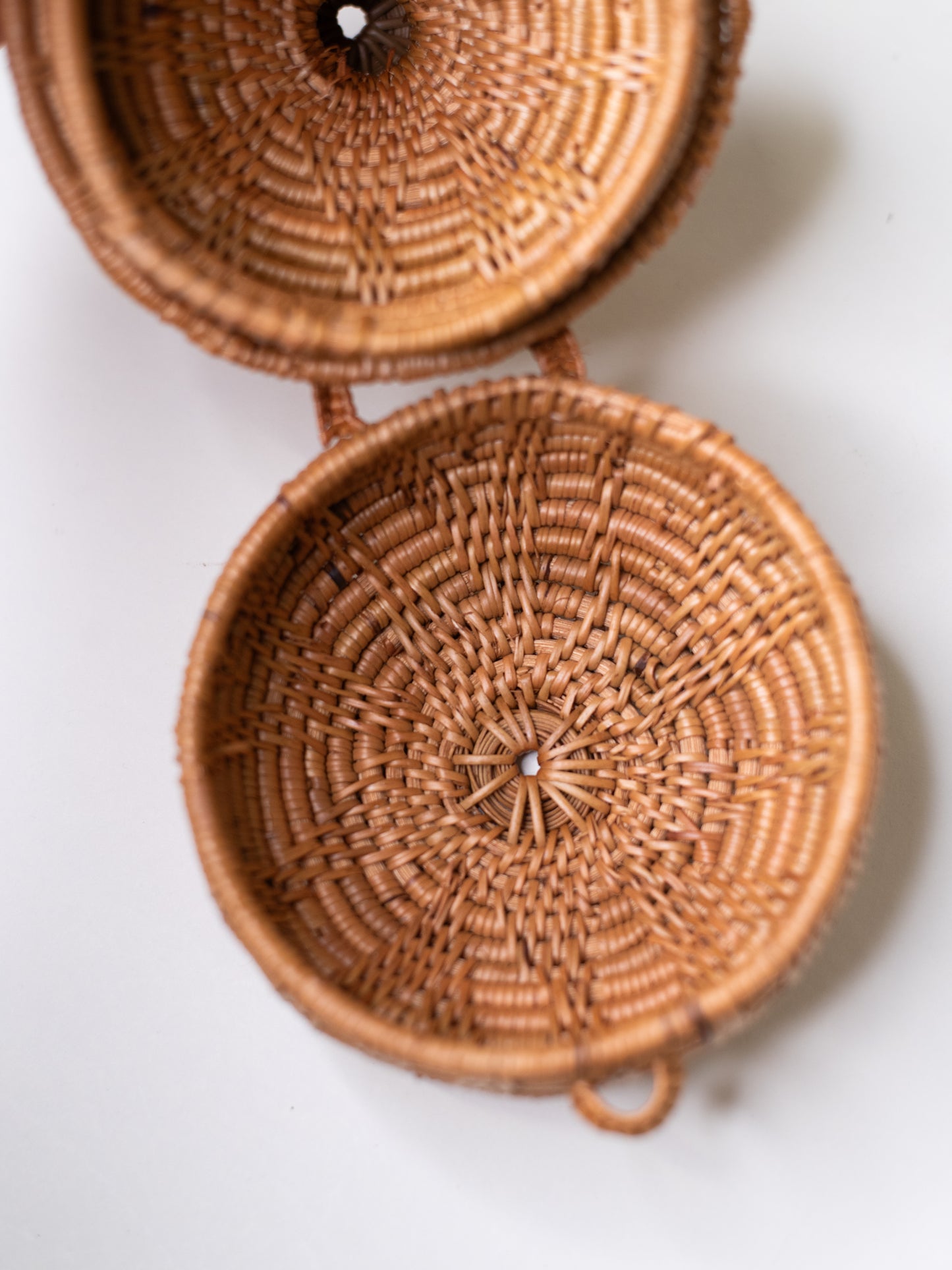 Vintage Tenganan Lidded Basket - Bali, 1990s