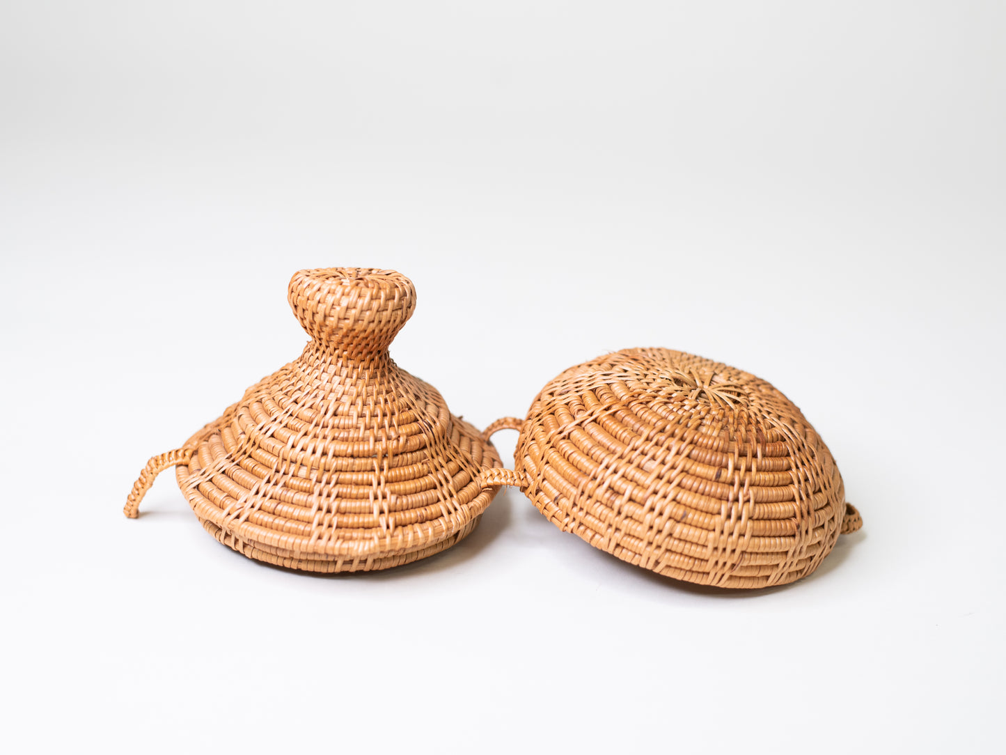 Vintage Tenganan Lidded Basket - Bali, 1990s