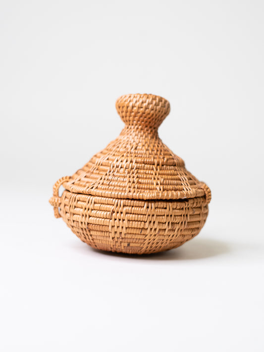 Vintage Tenganan Lidded Basket - Bali, 1990s