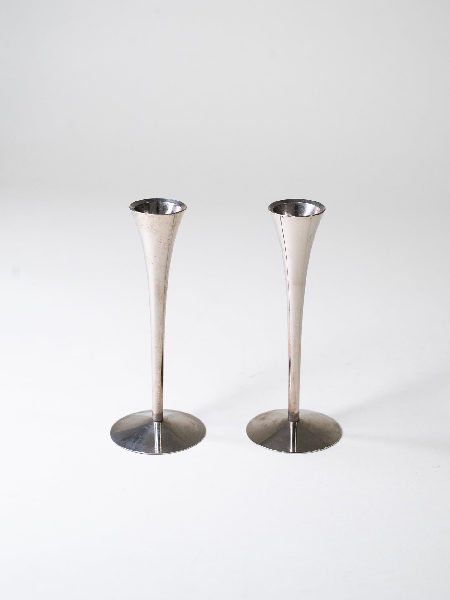 Pair of Chrome Candle Holders by Arthur Salm - Germany, 1960s