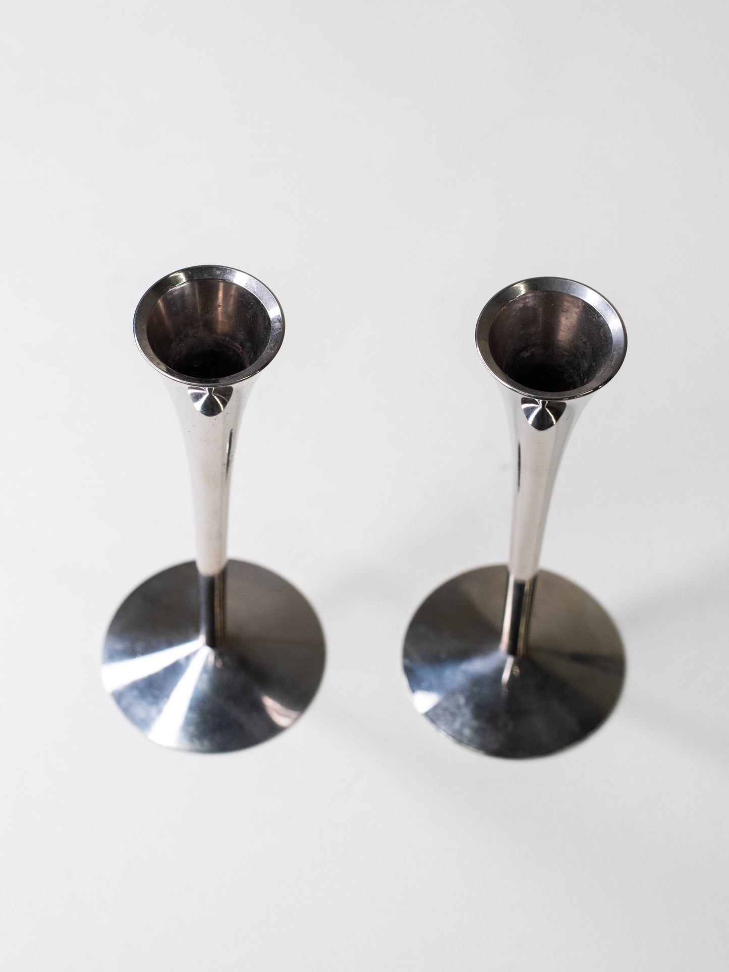 Pair of Chrome Candle Holders by Arthur Salm - Germany, 1960s
