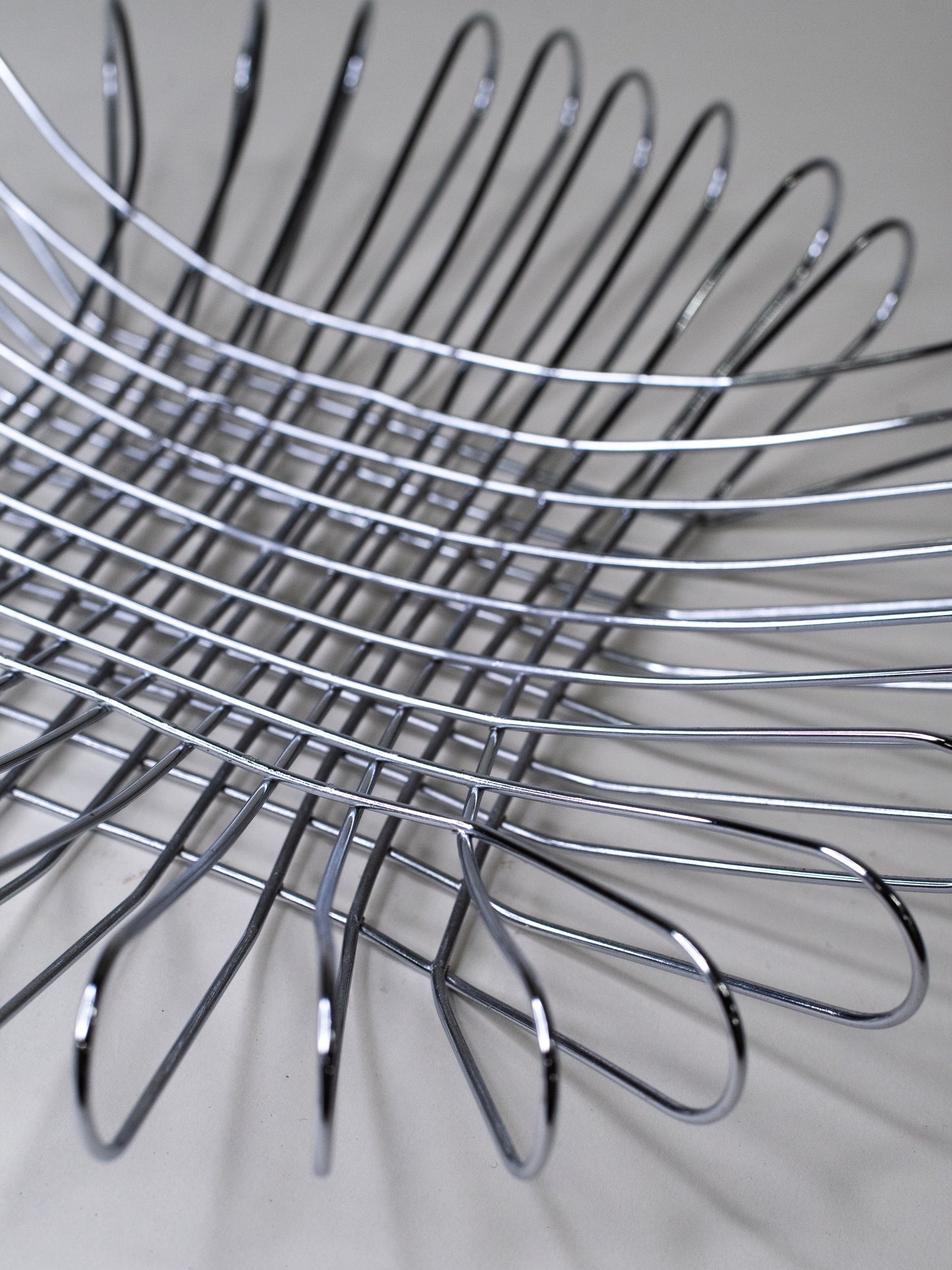 Vintage Mid-Century Chrome Wire Fruit Bowl