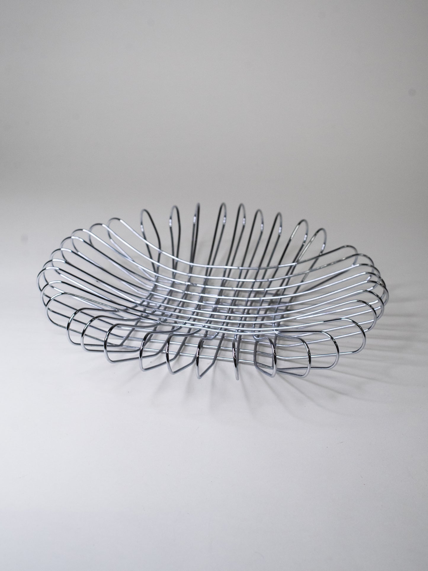 Vintage Mid-Century Chrome Wire Fruit Bowl