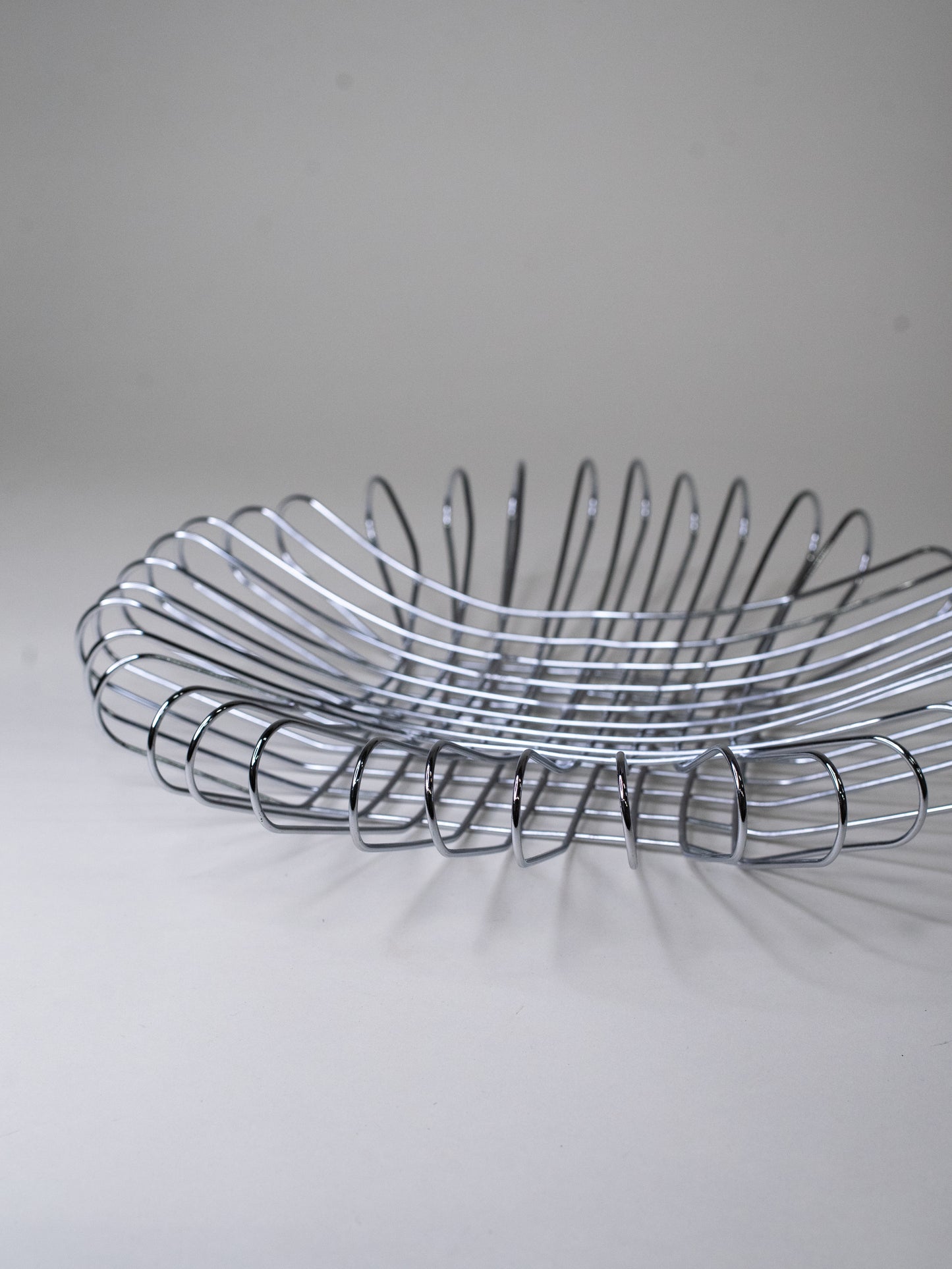 Vintage Mid-Century Chrome Wire Fruit Bowl