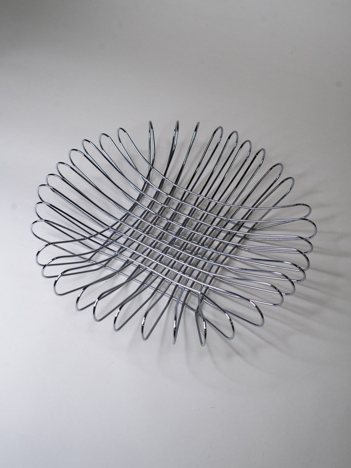 Vintage Mid-Century Chrome Wire Fruit Bowl