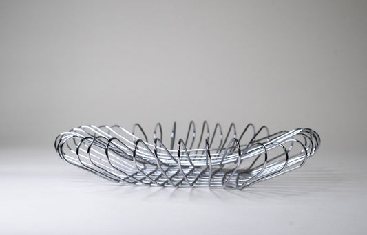 Vintage Mid-Century Chrome Wire Fruit Bowl