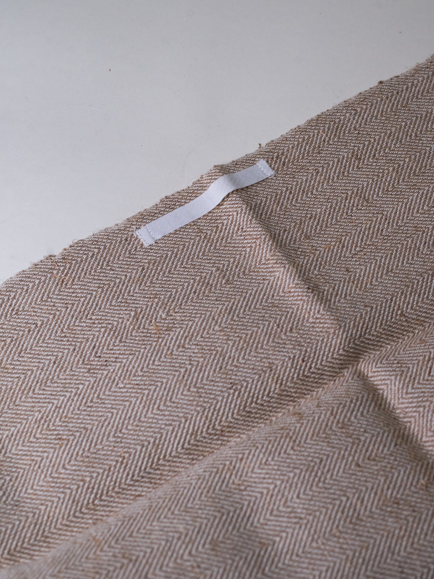 Vintage Finnish Raw Linen Towels in Herringbone Pattern - Set of 4