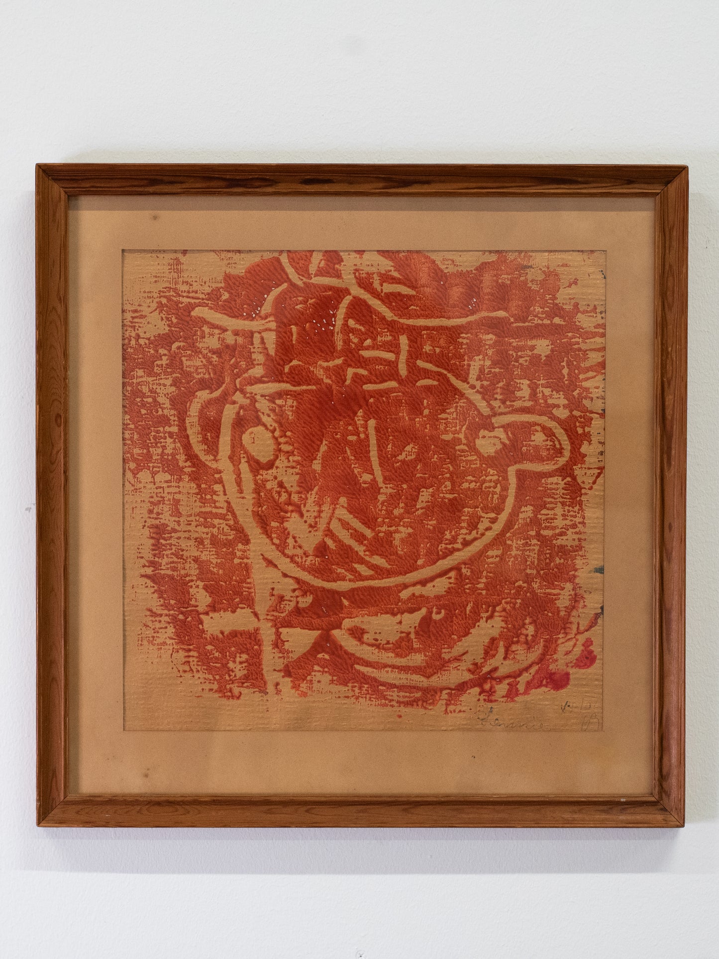 Mid-Century Danish Linocut Artwork - Lønne, 1959