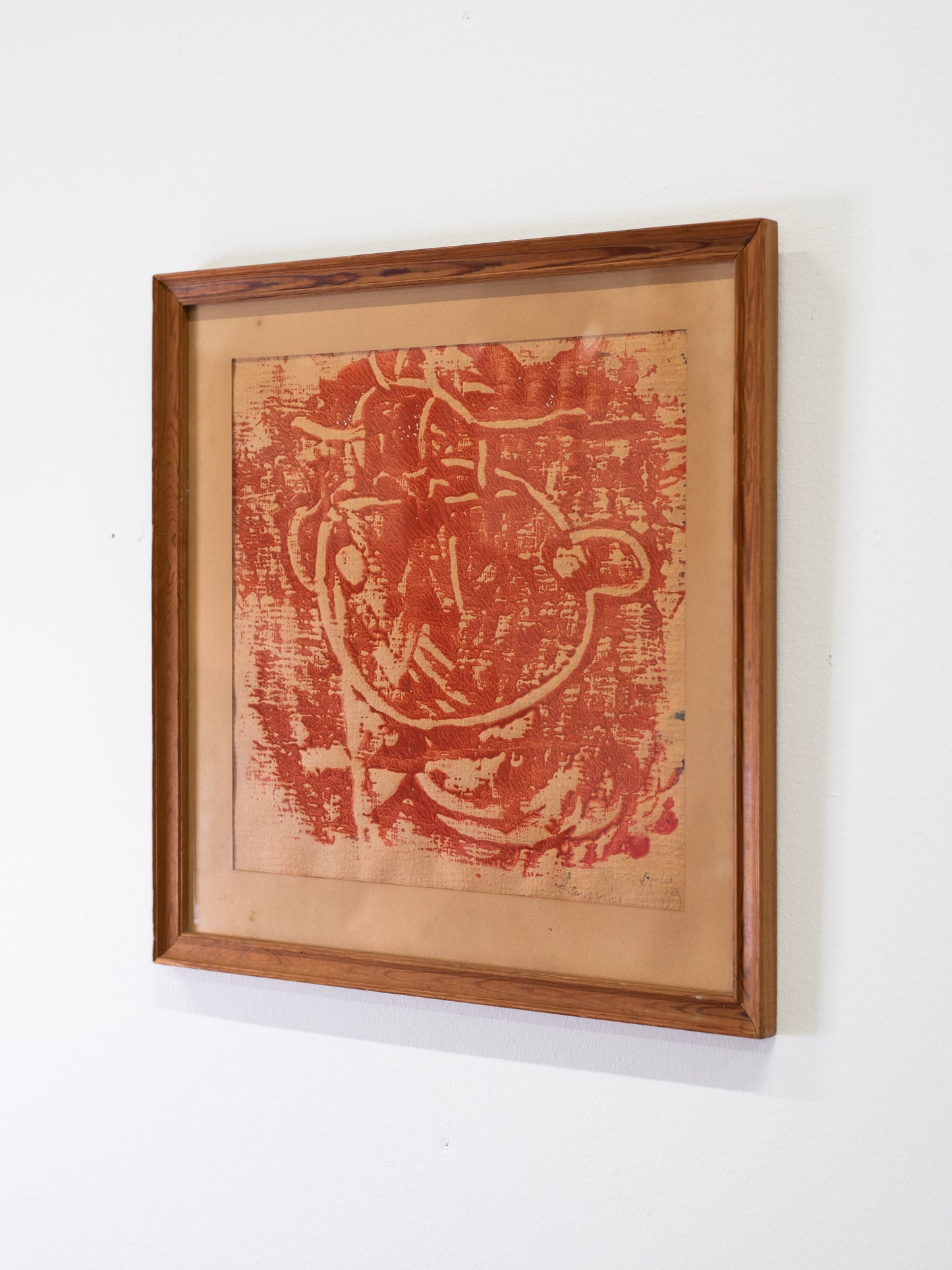 Mid-Century Danish Linocut Artwork - Lønne, 1959