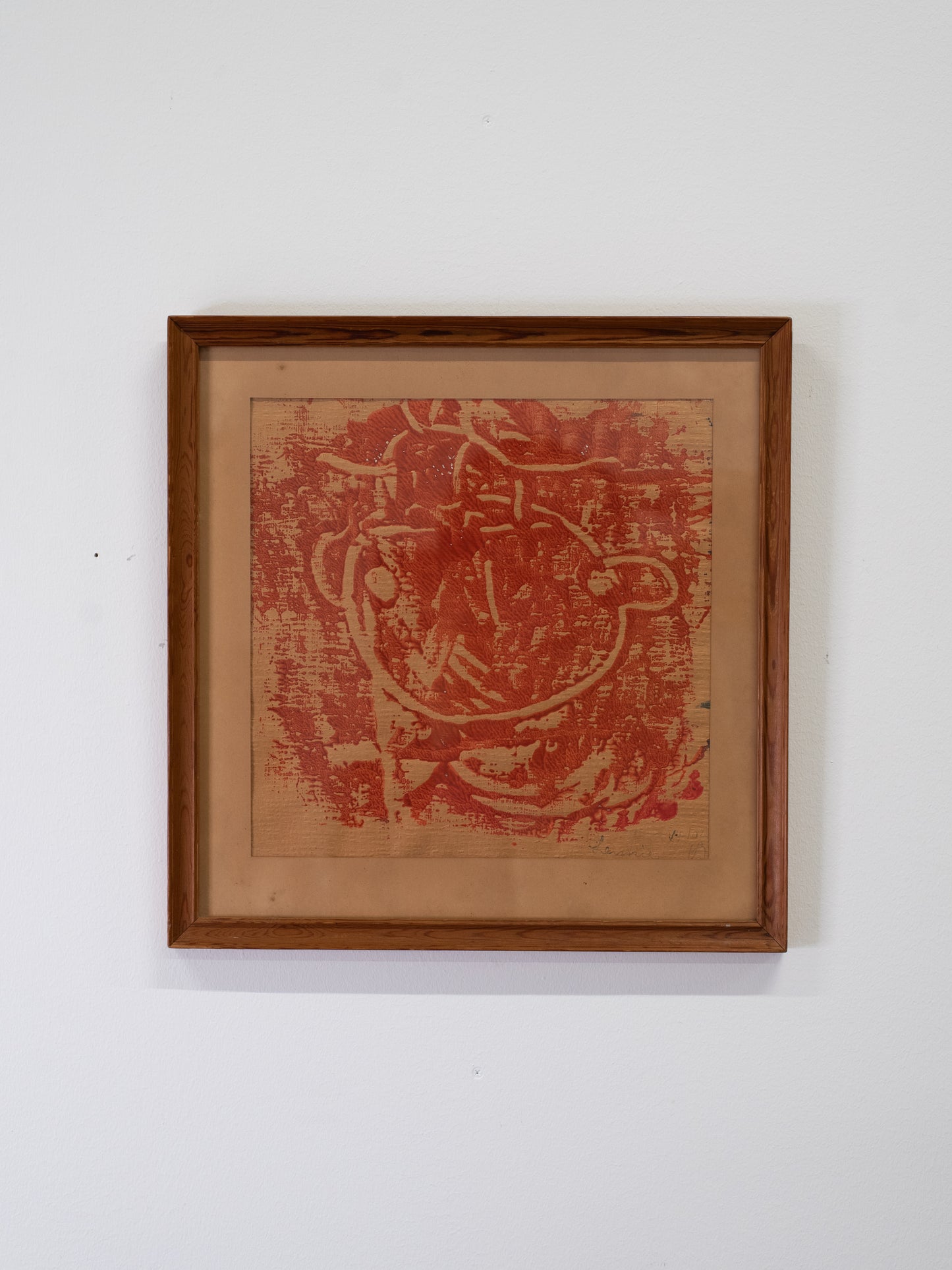 Mid-Century Danish Linocut Artwork - Lønne, 1959