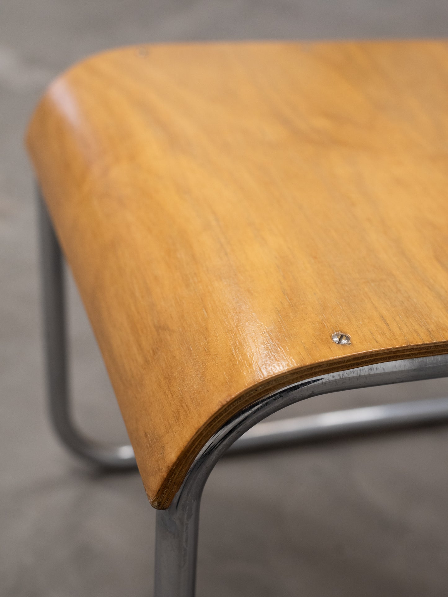 Modernist Chrome & Birch-Veneer Chair by Werner West - Finland, 1930