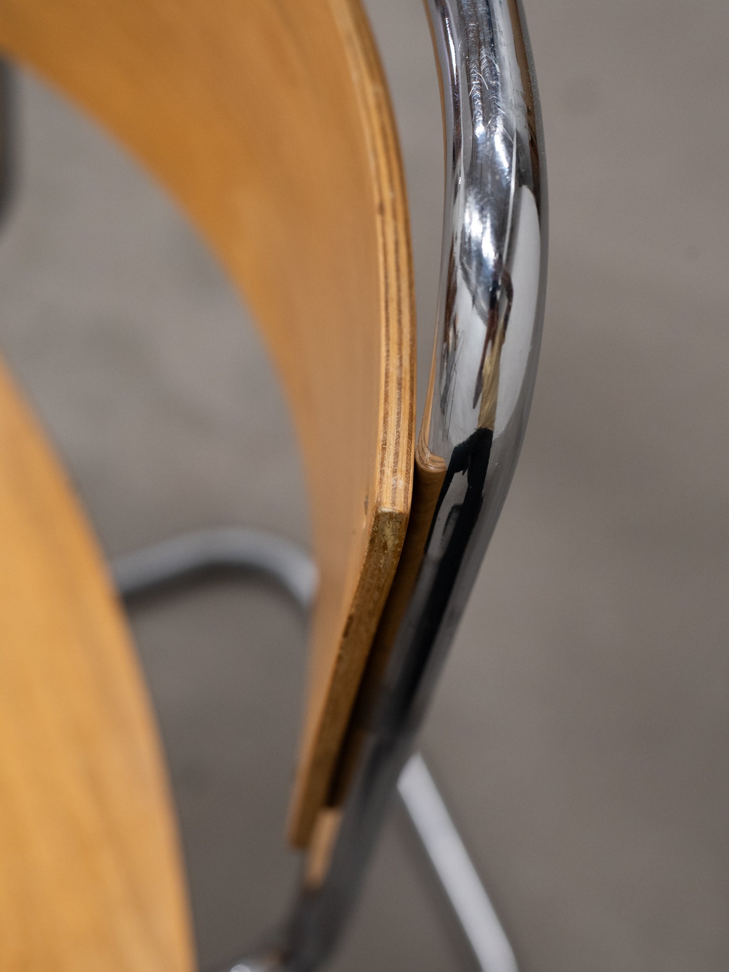 Modernist Chrome & Birch-Veneer Chair by Werner West - Finland, 1930