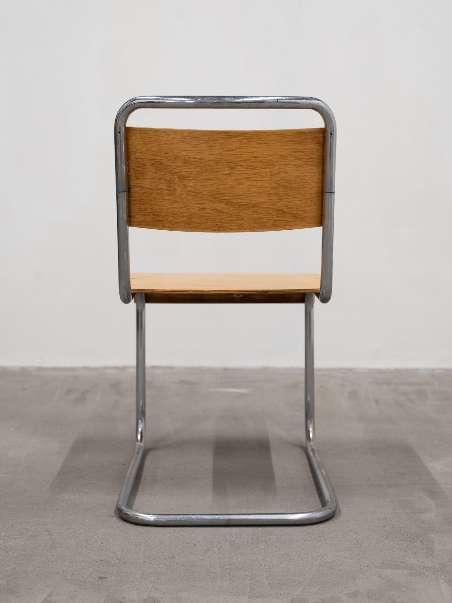 Modernist Chrome & Birch-Veneer Chair by Werner West - Finland, 1930