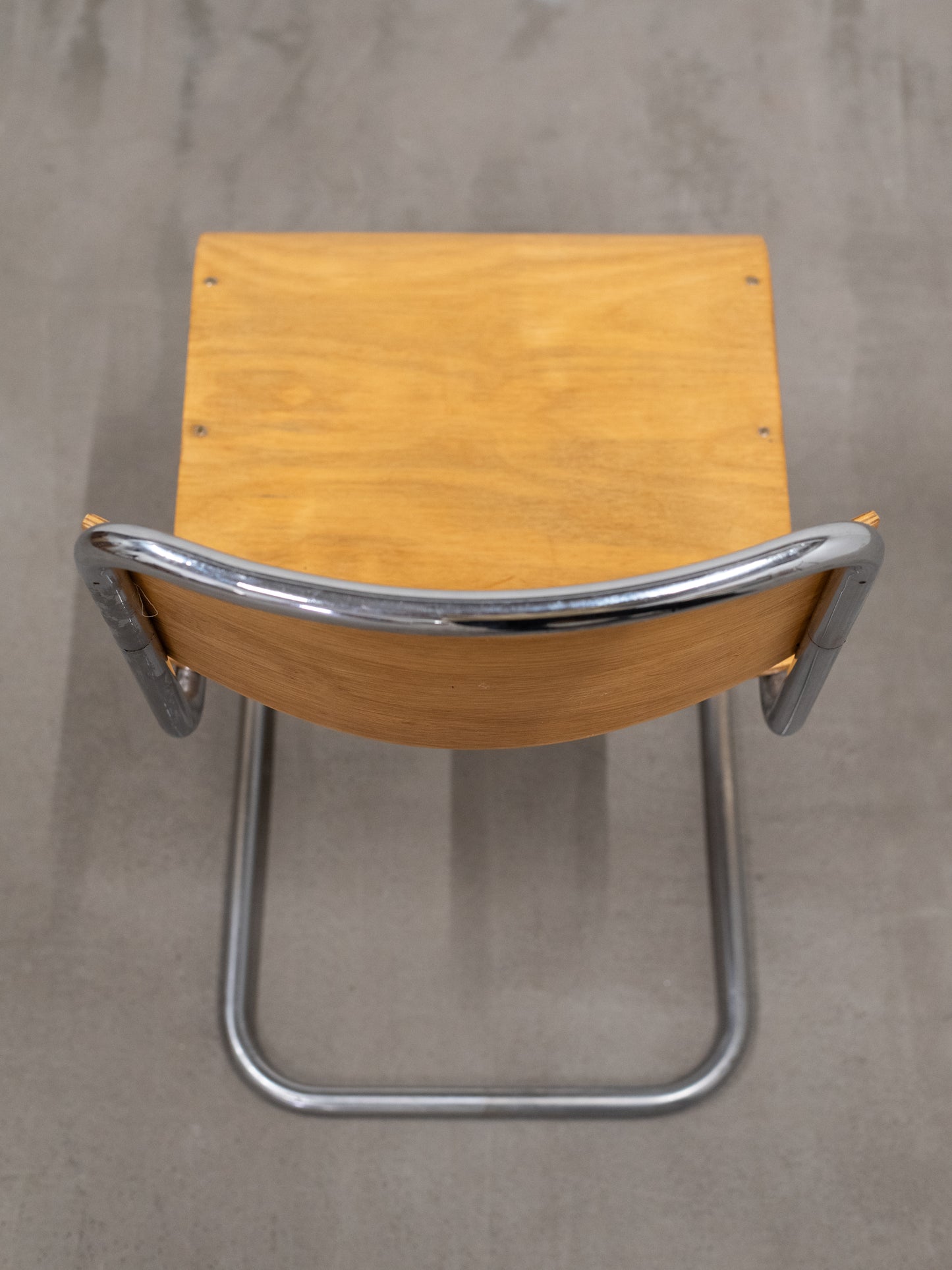 Modernist Chrome & Birch-Veneer Chair by Werner West - Finland, 1930