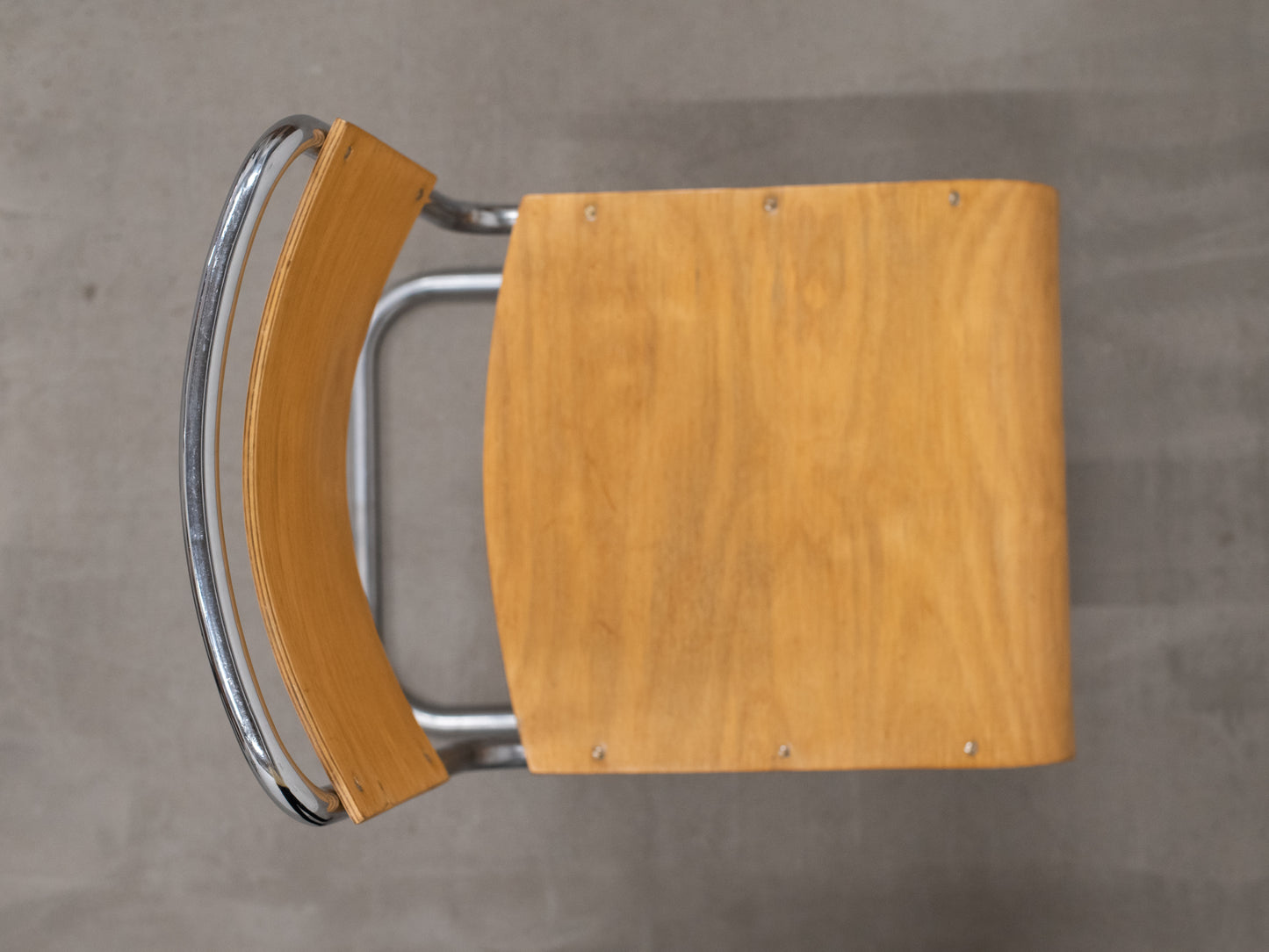 Modernist Chrome & Birch-Veneer Chair by Werner West - Finland, 1930