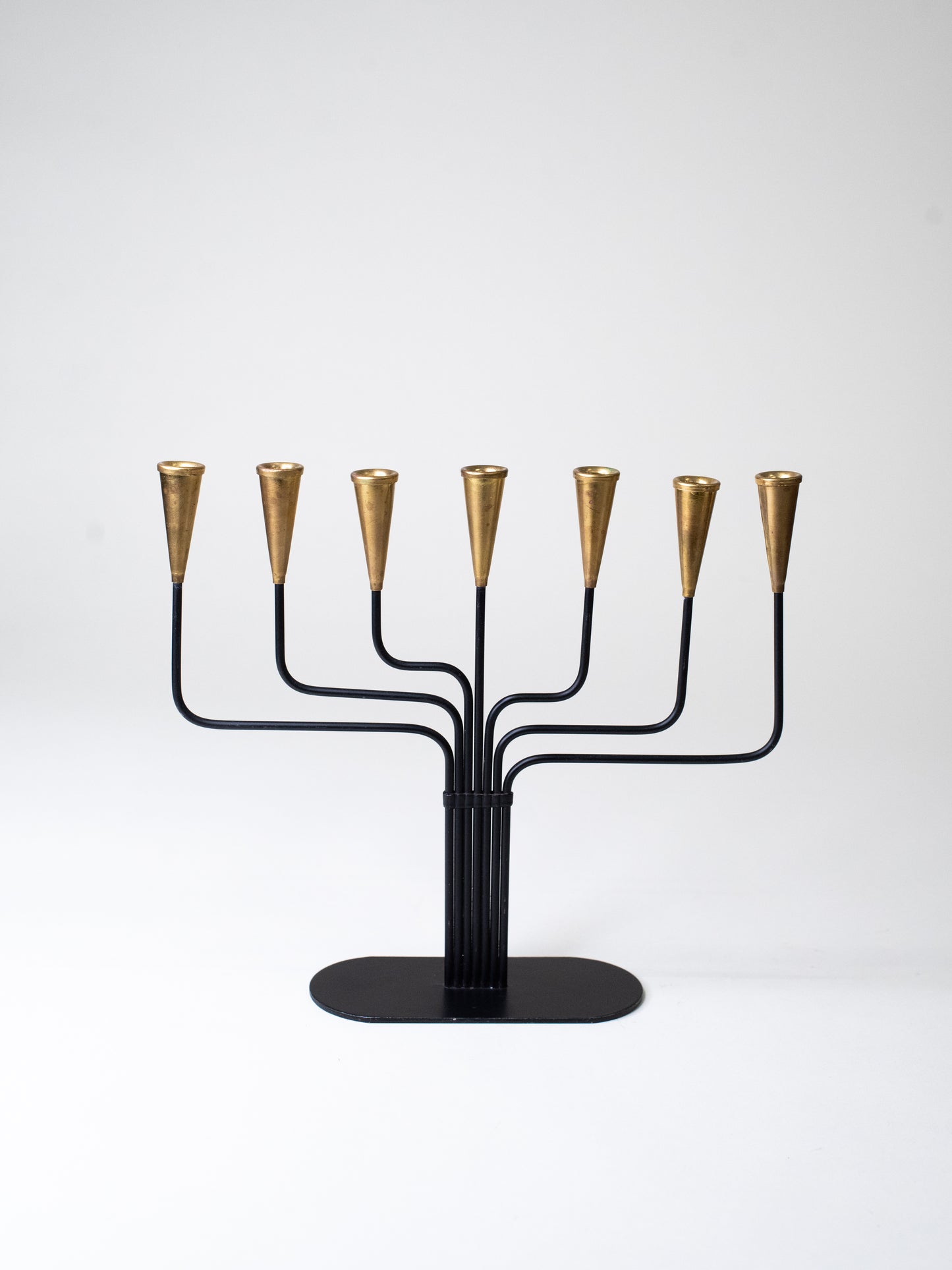 Brass & Iron Candelabra by Gunnar Ander for Ystad-Metall - Sweden, 1950s
