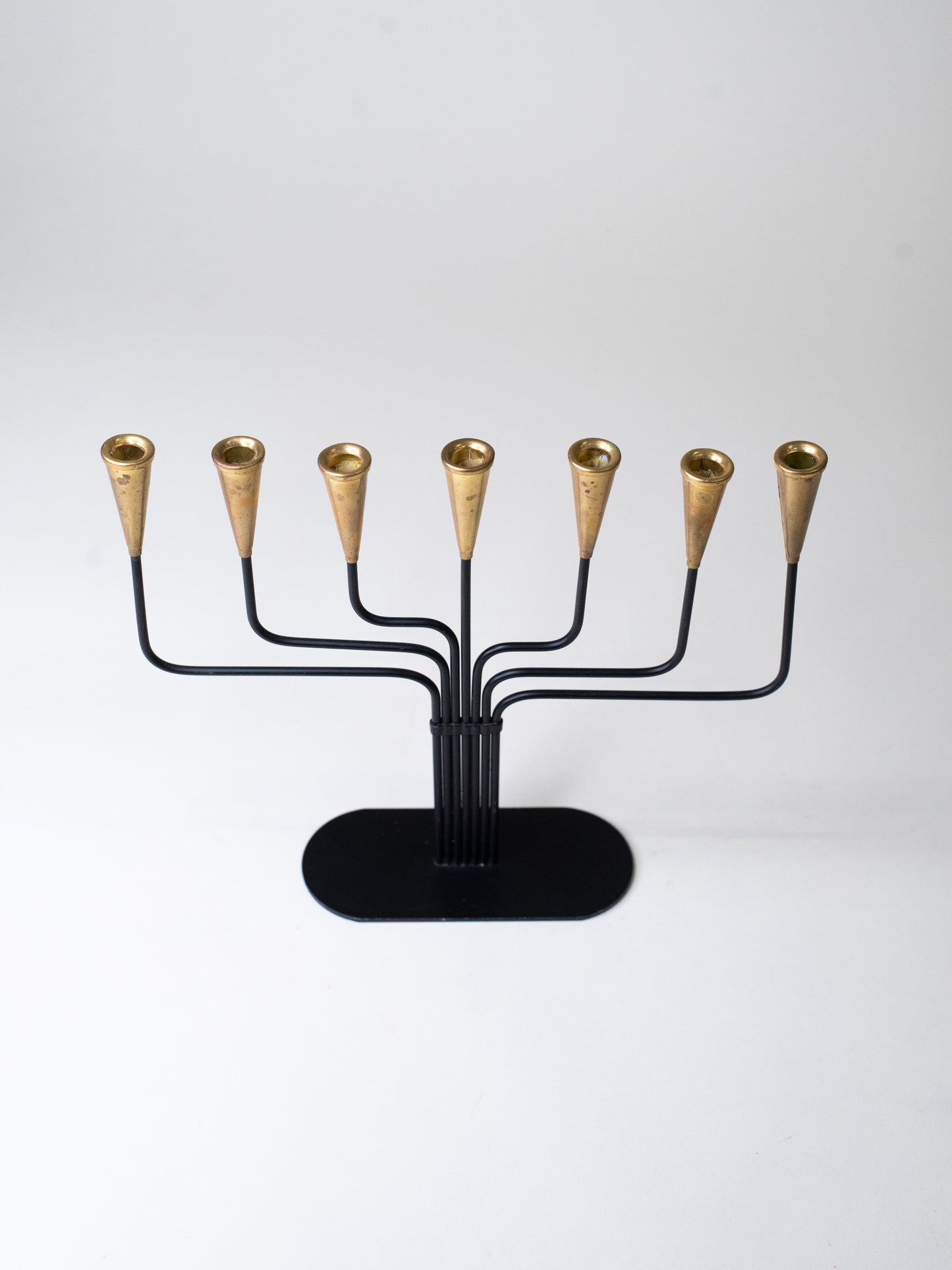 Brass & Iron Candelabra by Gunnar Ander for Ystad-Metall - Sweden, 1950s