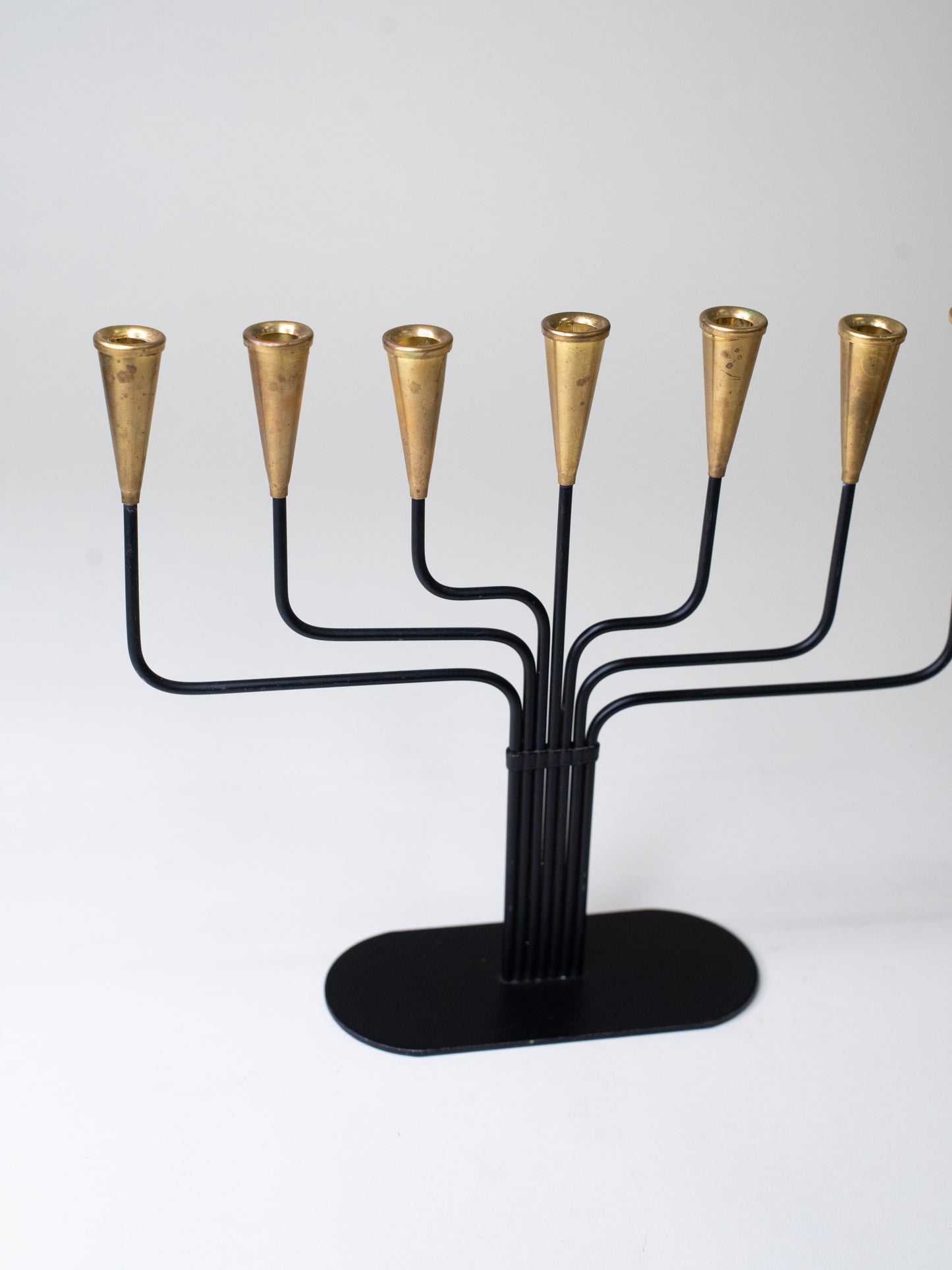 Brass & Iron Candelabra by Gunnar Ander for Ystad-Metall - Sweden, 1950s