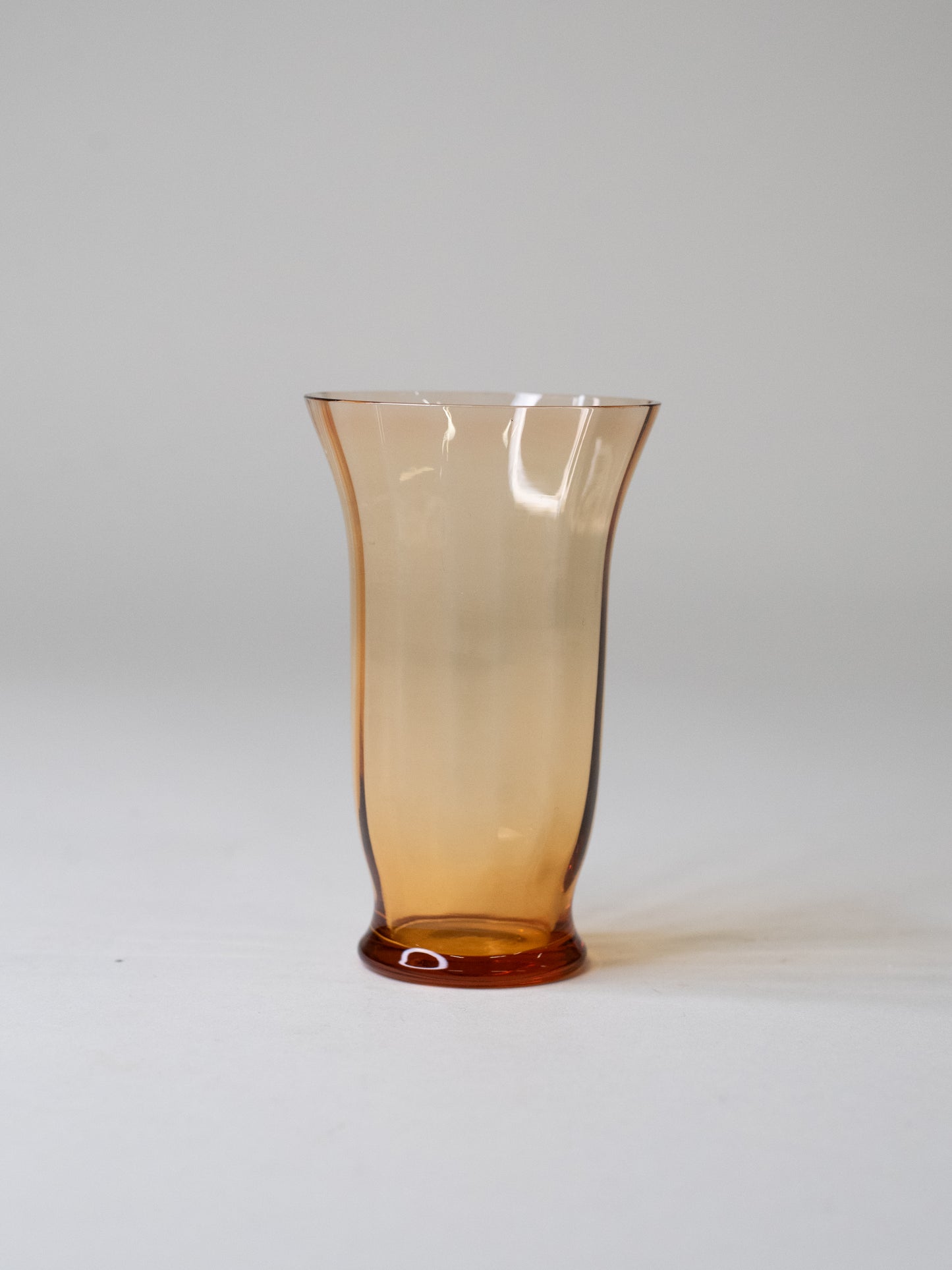 Mid-Century Amber Glass Vase