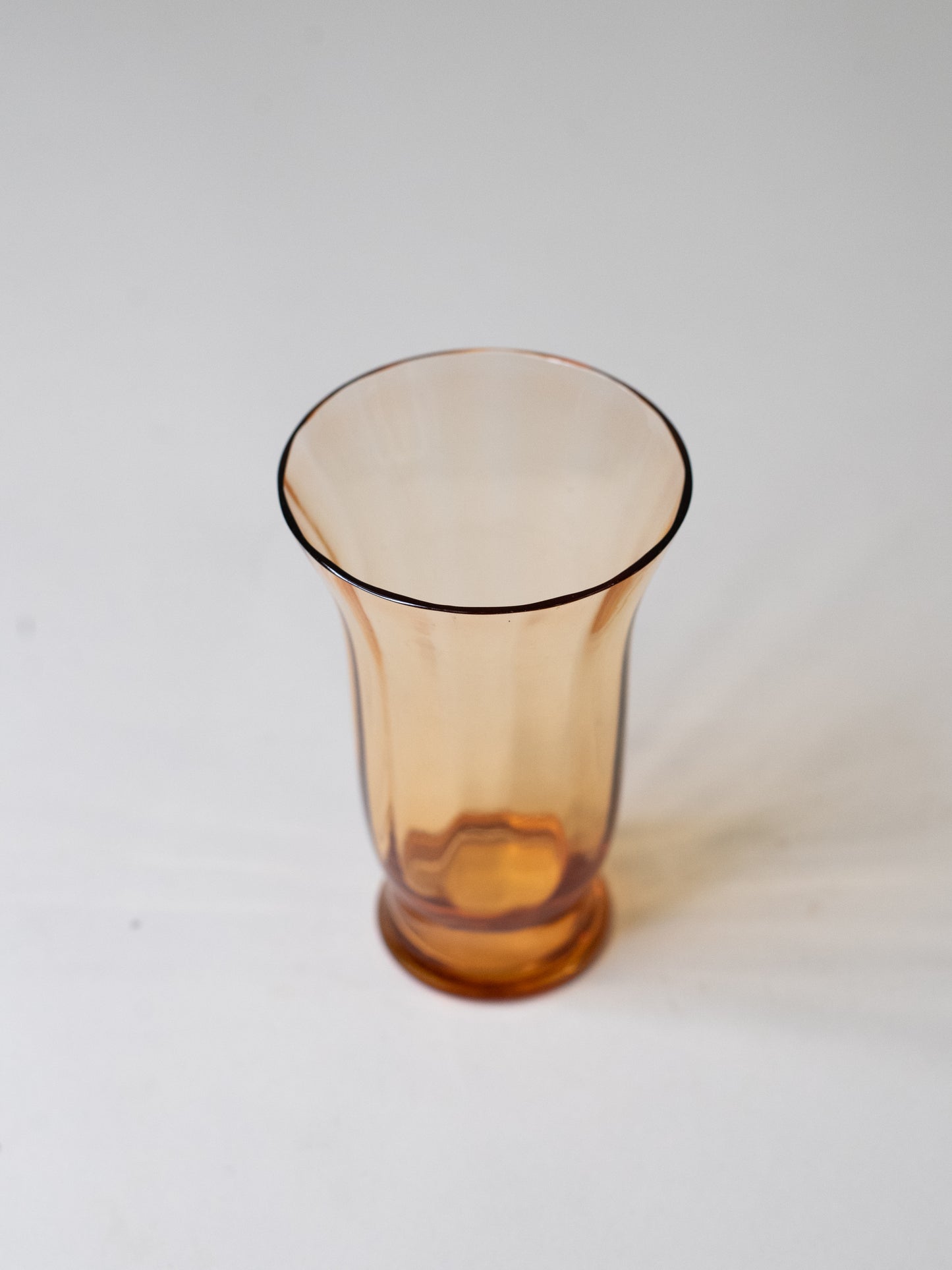 Mid-Century Amber Glass Vase