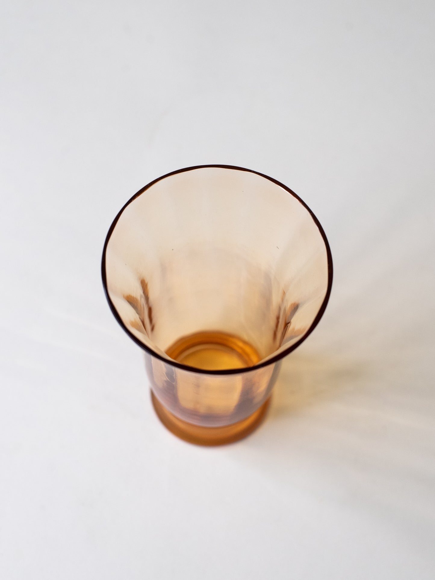 Mid-Century Amber Glass Vase