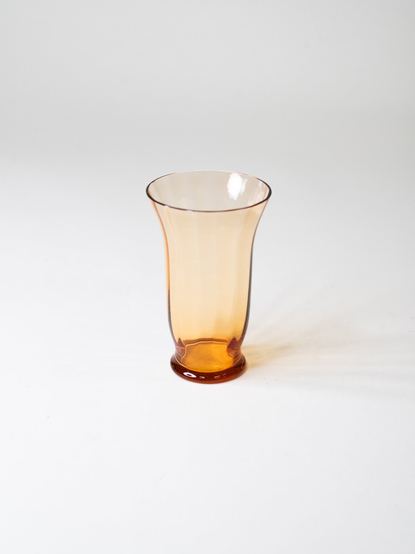 Mid-Century Amber Glass Vase