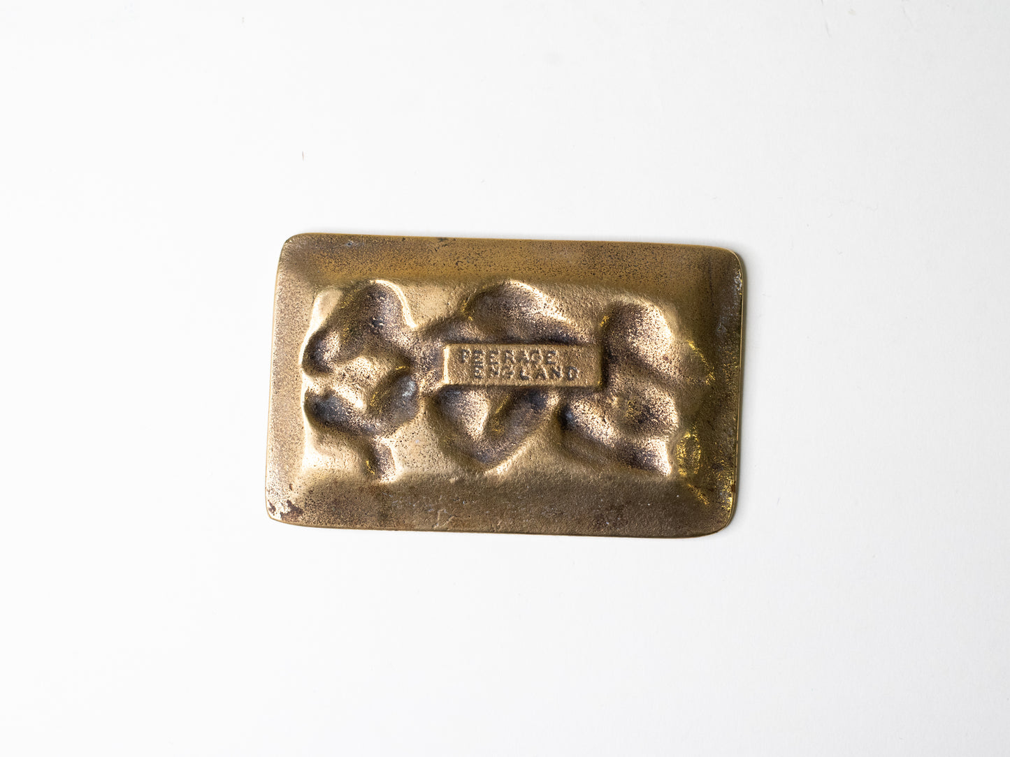Vintage Brass 'Three Wise Monkeys' Dish by Peerage - England, Mid-Century