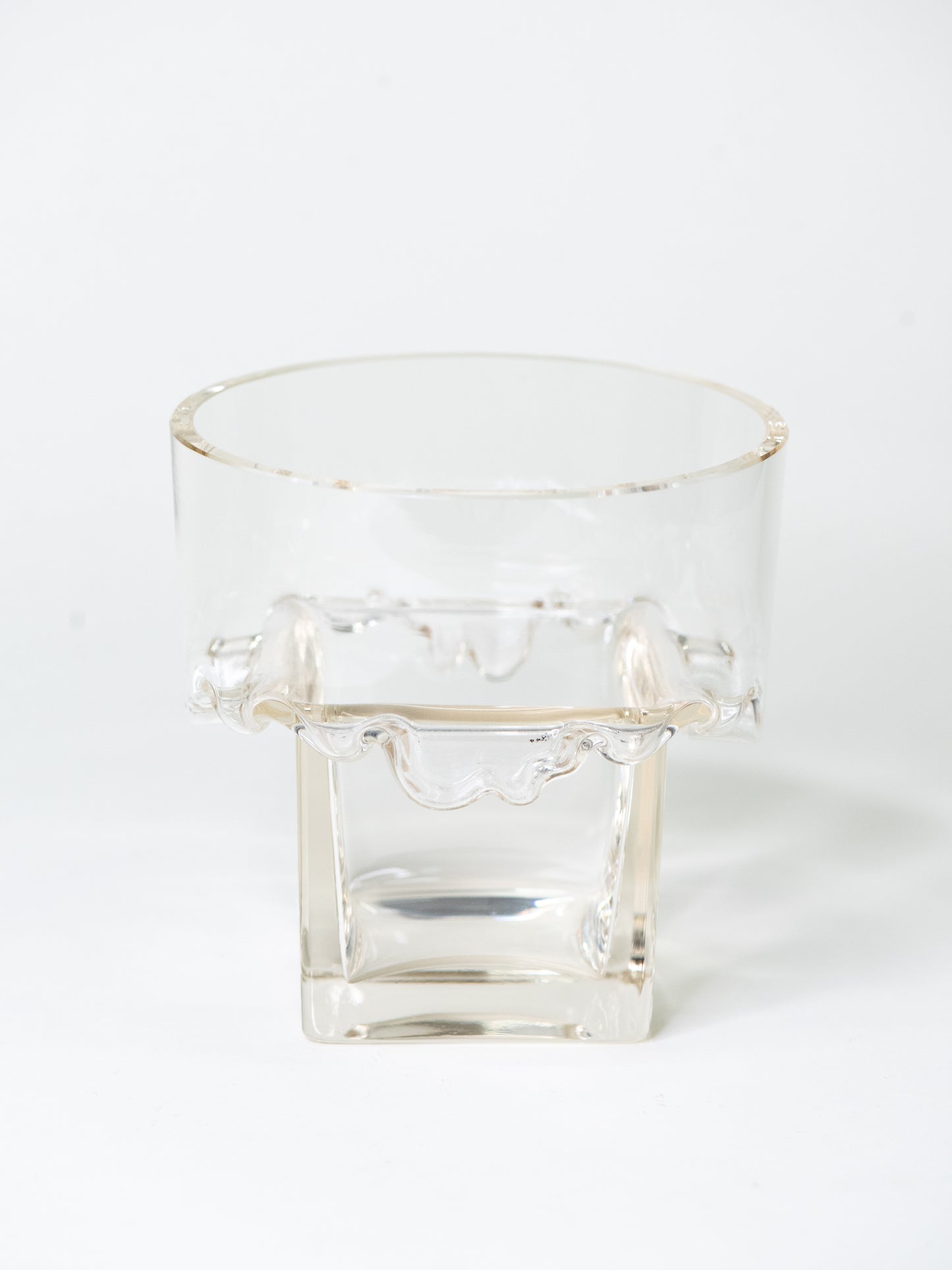 Vintage Nuutajärvi Glass Vase in Pale Yellow - Finland, 1960s