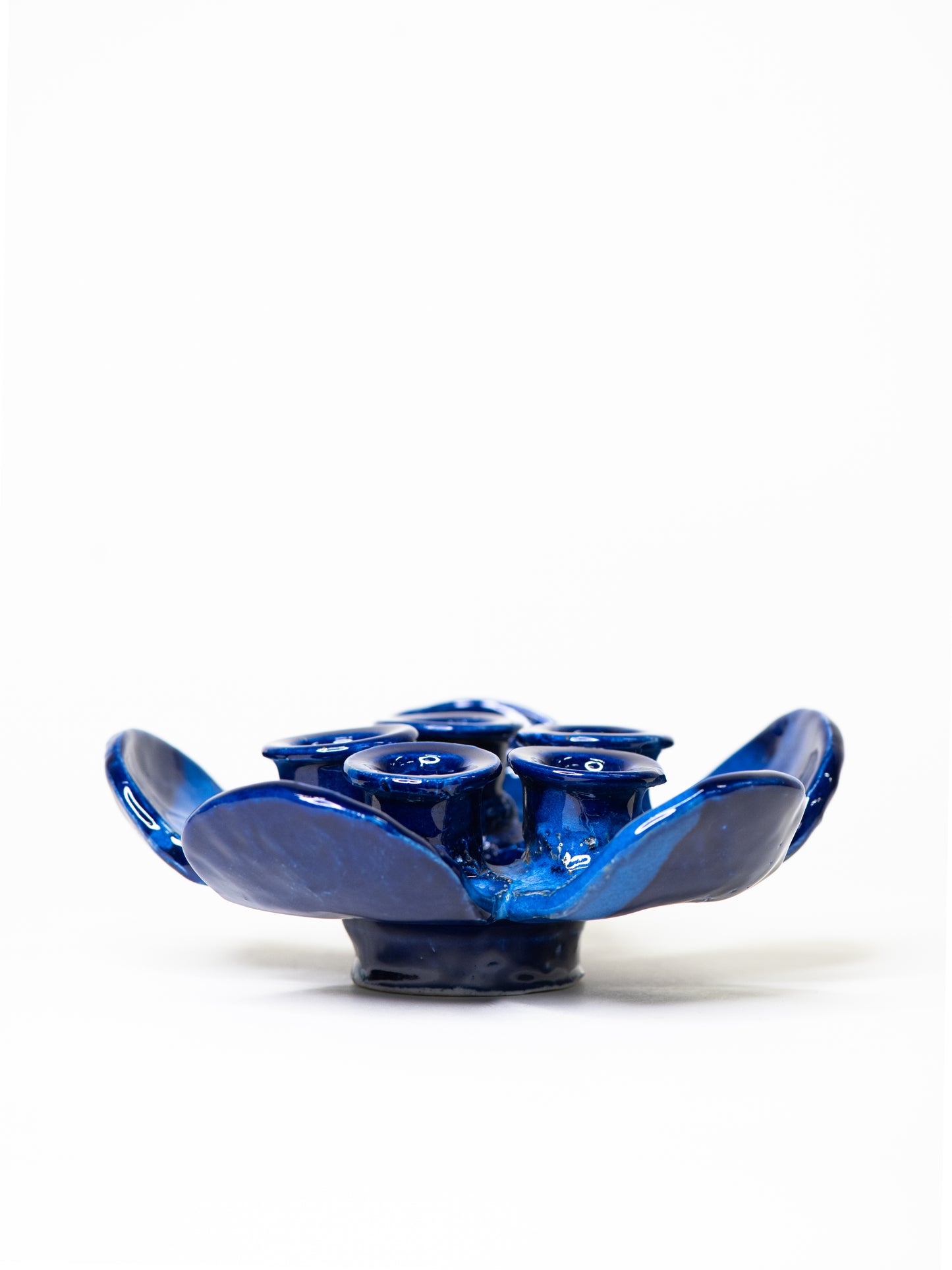 Pentik ‘Kaamoskukka’ Candle Holder in Cobalt Blue - Finland, 1970s