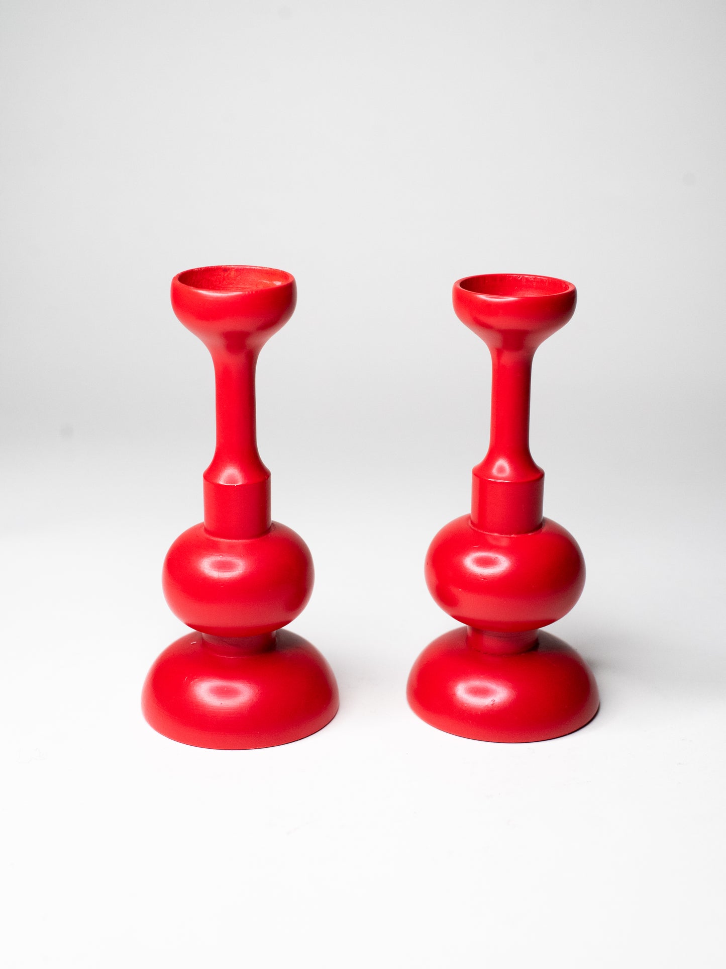 Pair of Vintage Candle Holders by Aarikka - Finland, 1970s